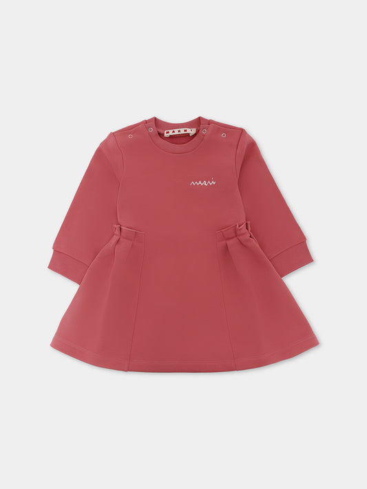 Vestito rosa per neonata con logo,Marni Kids,M01514 M00V0 0M350