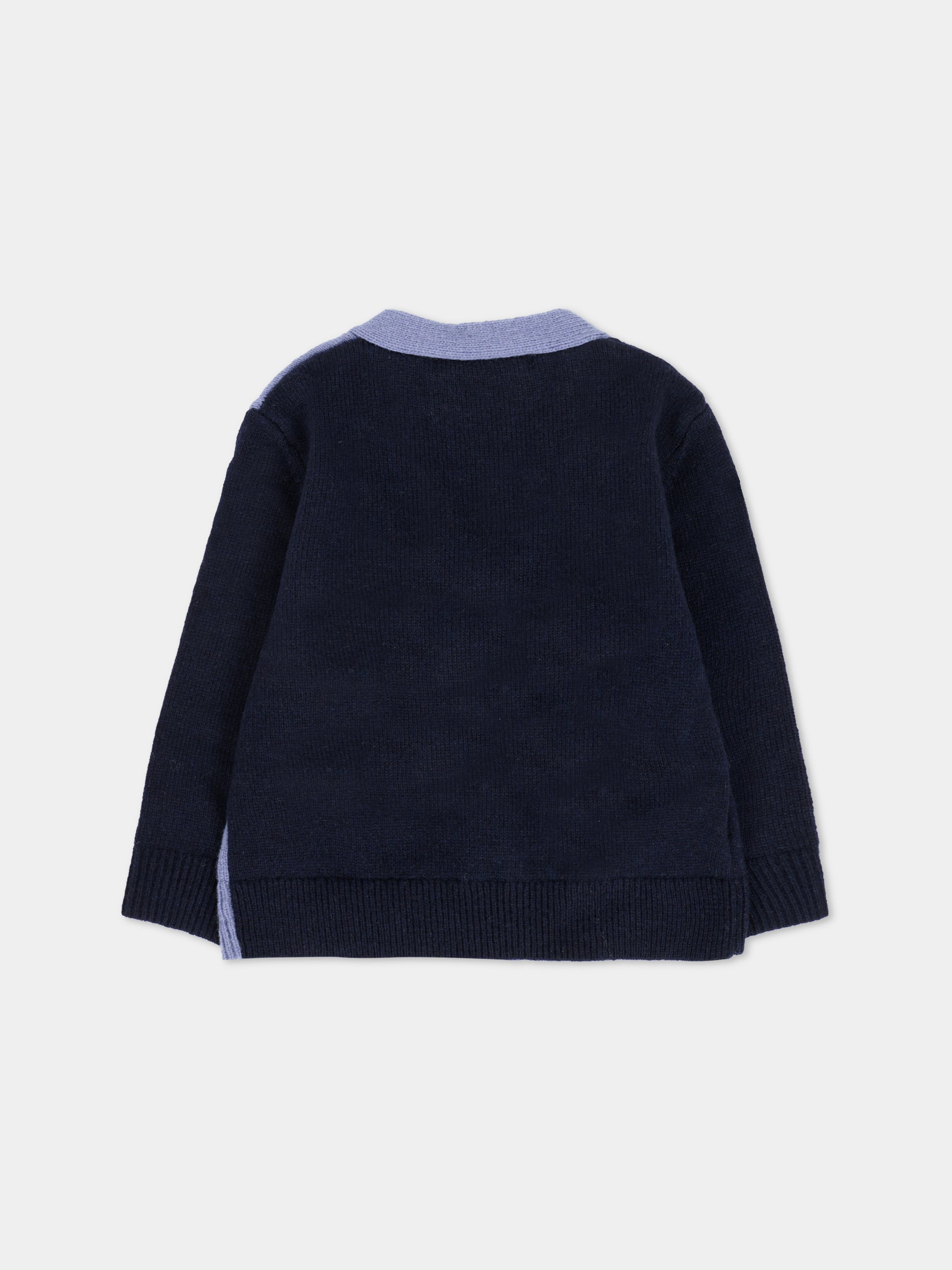 Cardigan blu per neonato con logo,Marni Kids,M01518 M00W8 0M857