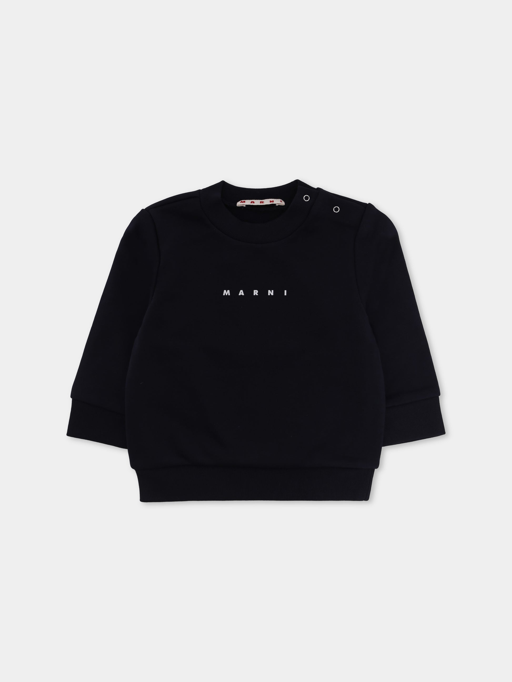 Felpa blu per neonato con logo,Marni Kids,M01531 M00V0 0M857