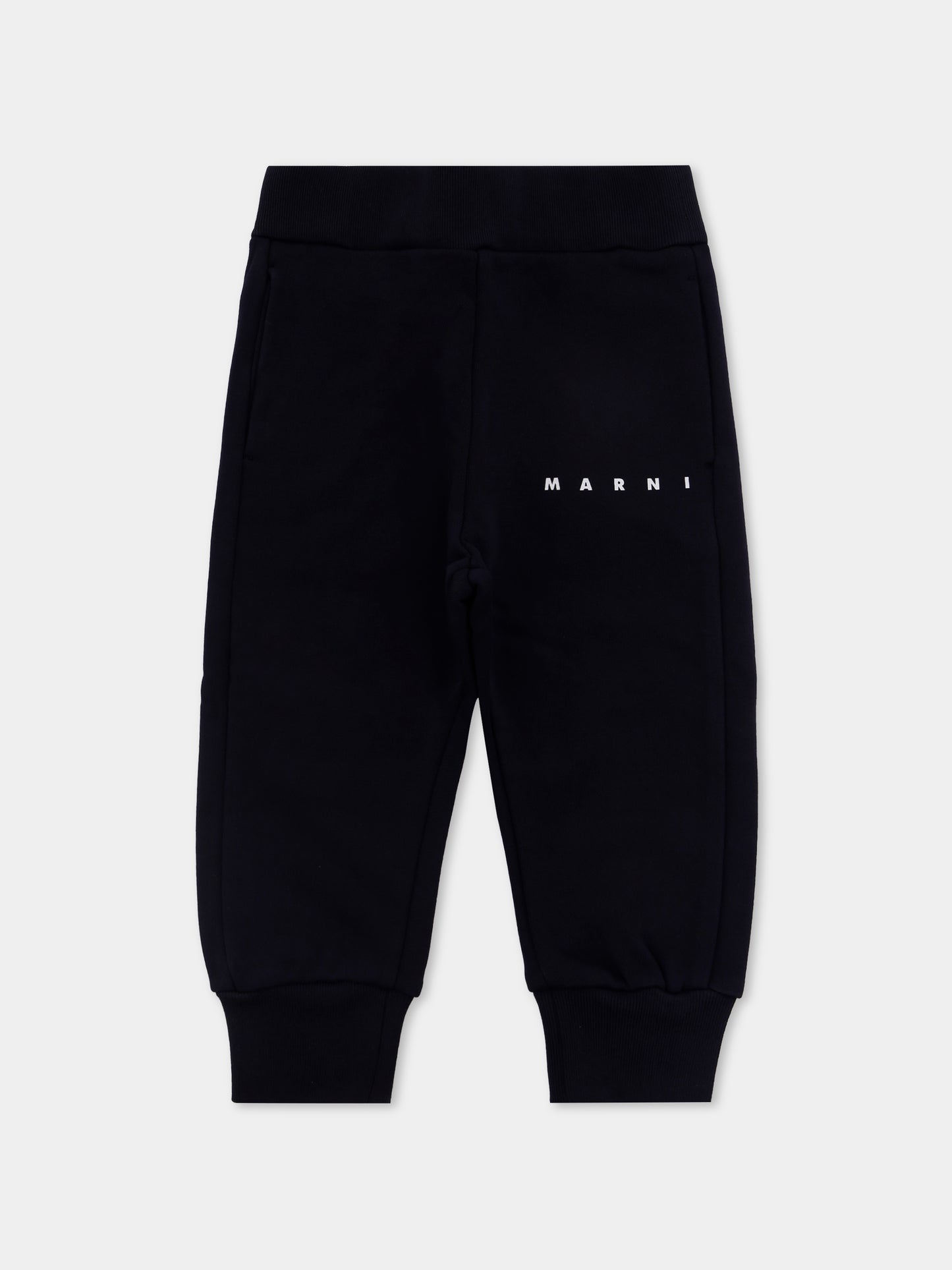 Pantaloni blu per neonato con logo,Marni Kids,M01534 M00V0 0M857