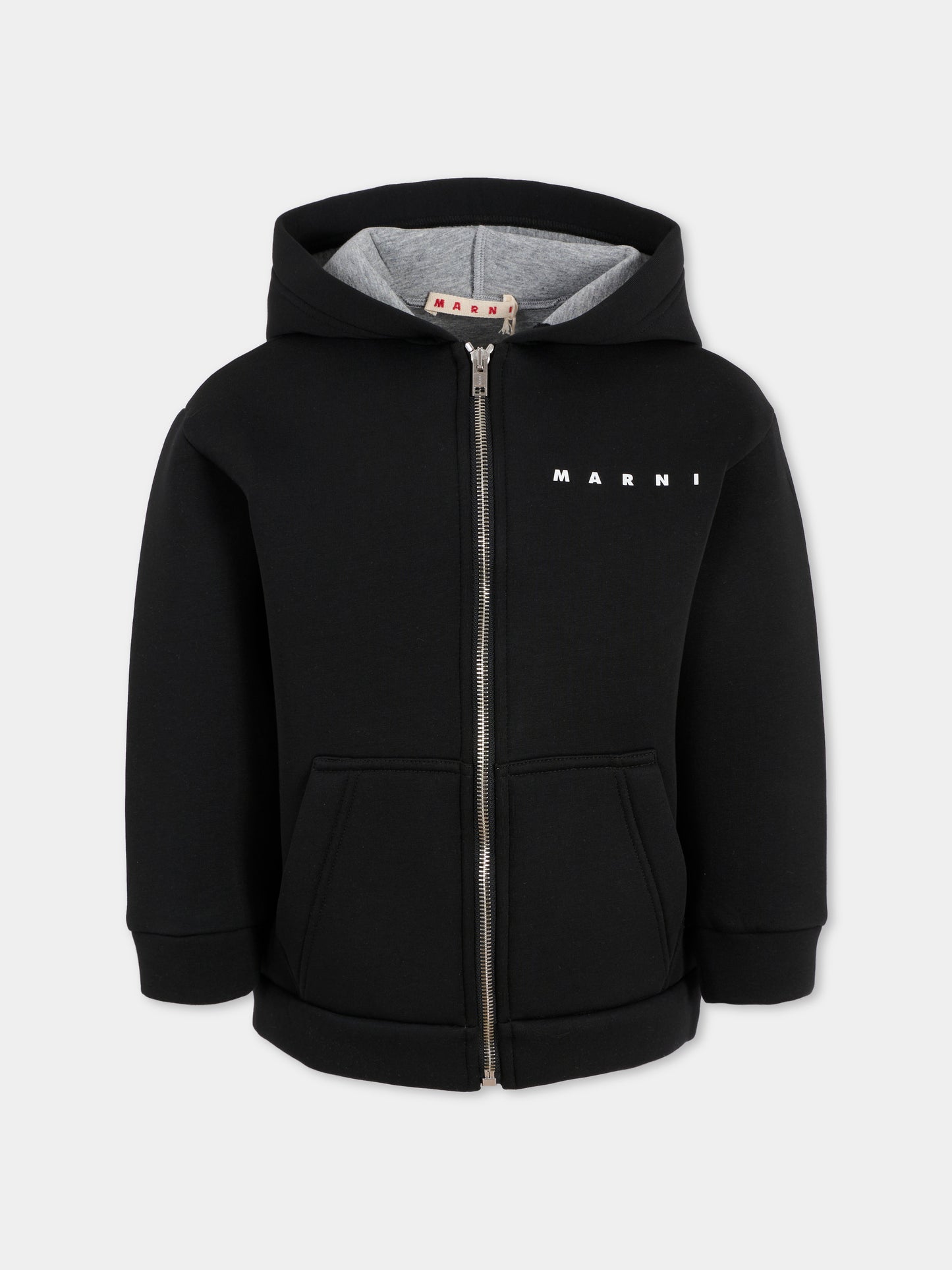 Felpa nera per bambini con logo,Marni Kids,M01625 M00VC 0M900