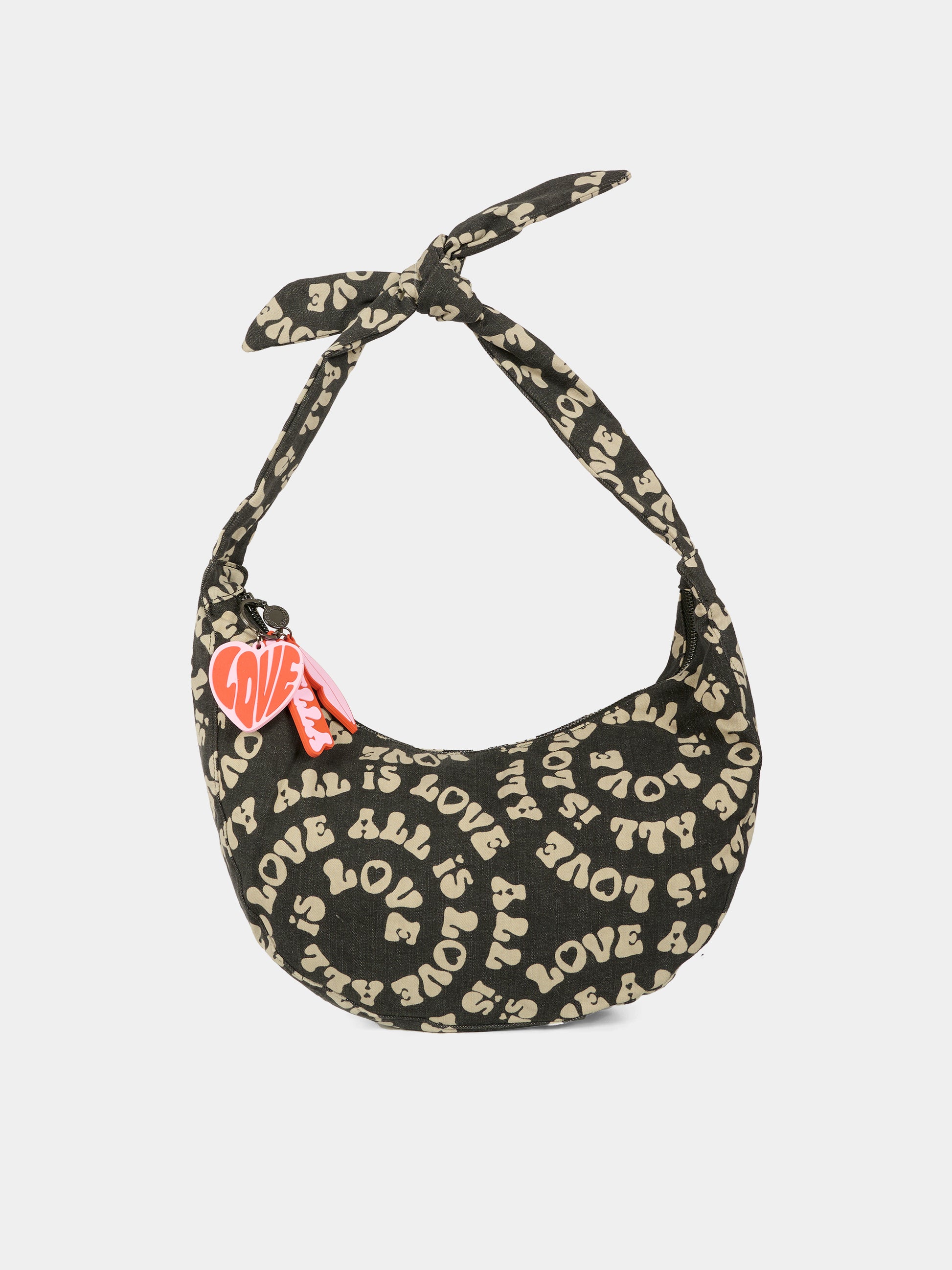 Borsa nera per bambina con scritta all over,Stella Mccartney Kids,TX0D08 Z3113 961BC