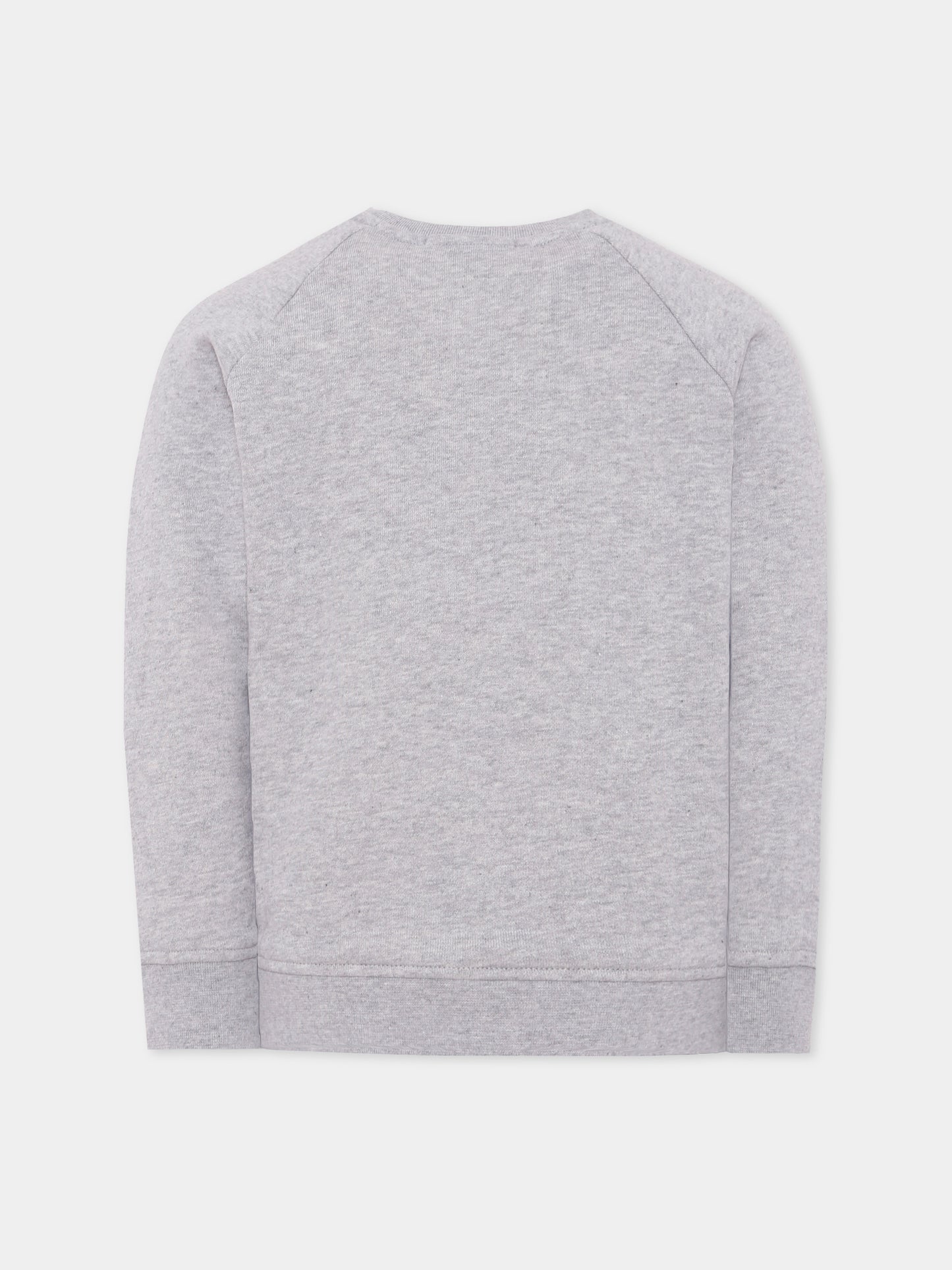 T-shirt grigia per bambino con castoro e logo aranciore,Stella Mccartney Kids,TX4R30 Z0453 807