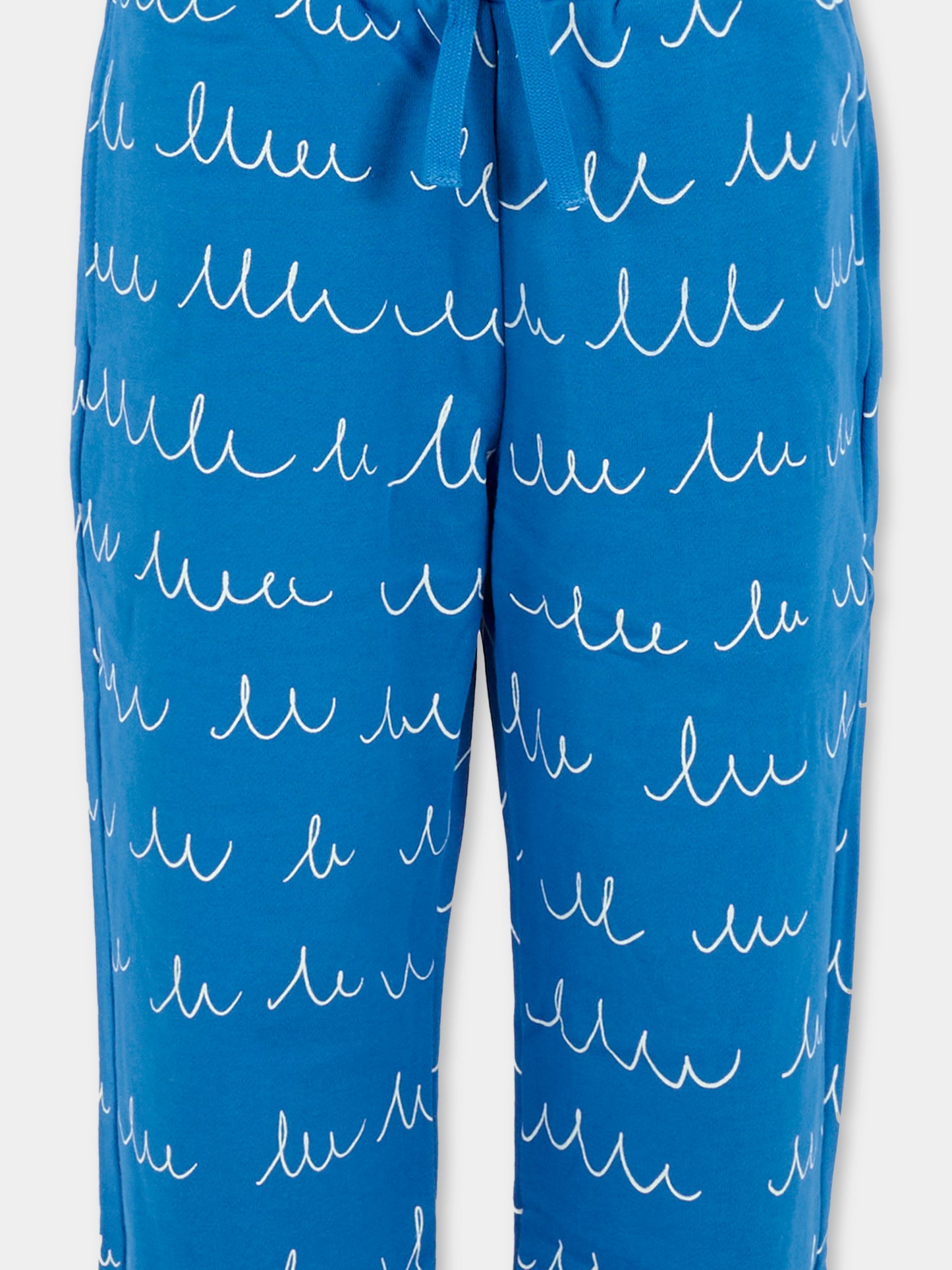 Pantaloni blu per bambino con dettagli bianchi,Stella Mccartney Kids,TX6Q30 Z3154 60QBC