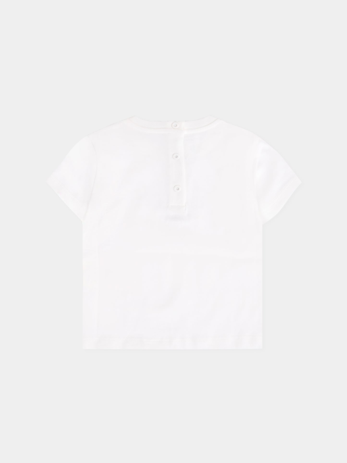 T-shirt bianca con logo per neonato,Fendi Kids,BMI267 7AJ F0TU9