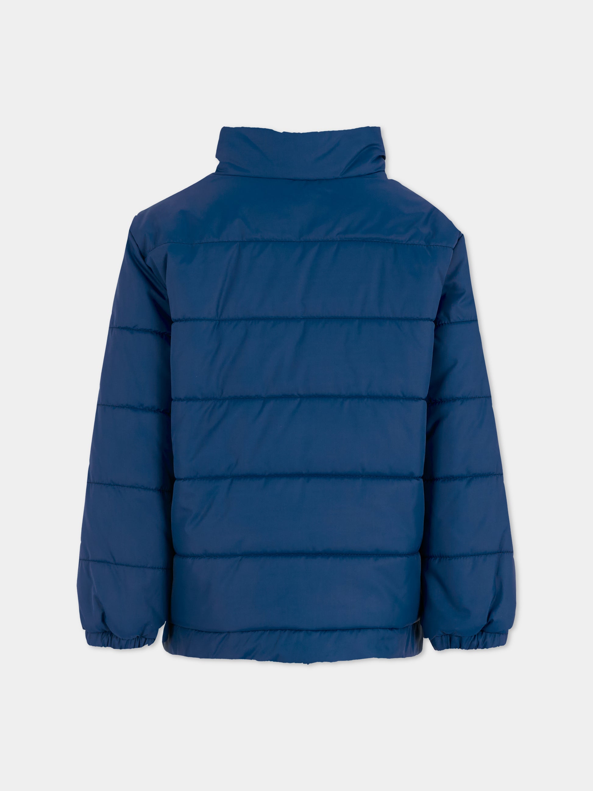 Piumino blu per bambino con patch logato,Fendi Kids,JUA241 AS56 F1I11