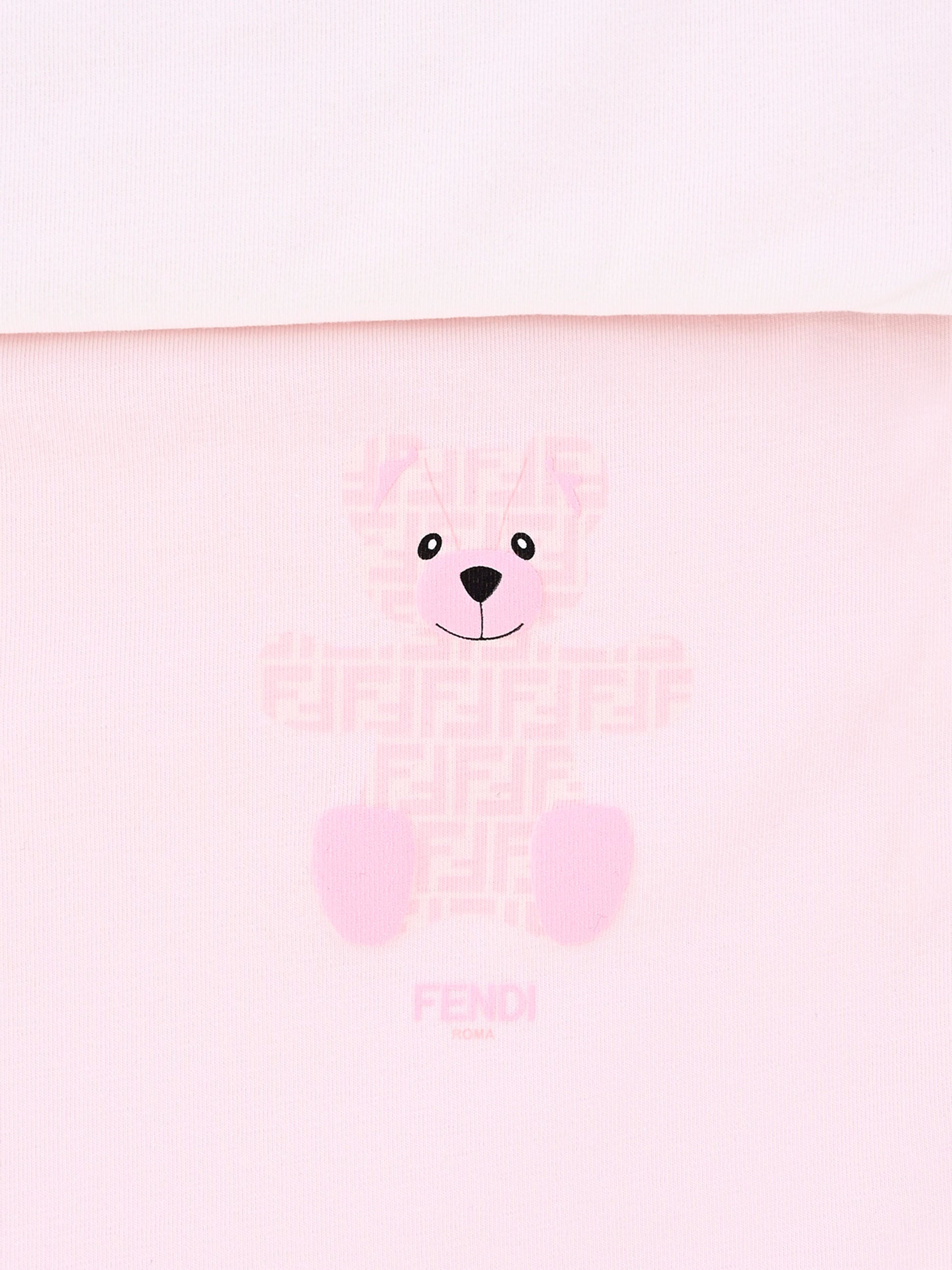 Sacco nanna rosa per neonata con orsetto Fendi,Fendi Kids,BUJ306 ST8 F0C11
