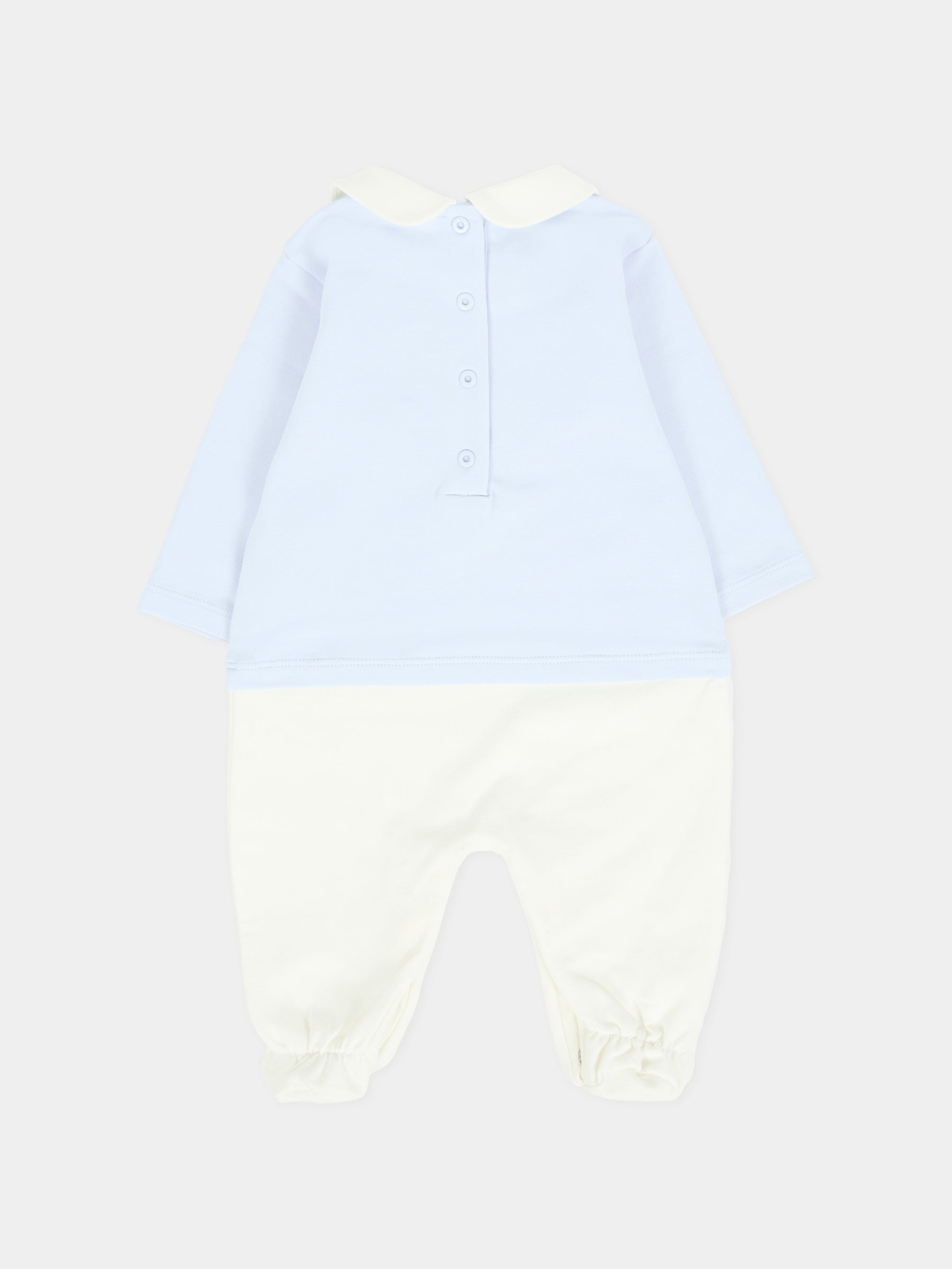 Set tutine celeste per neonato con logo,Fendi Kids,BUK146 8RA F19J4