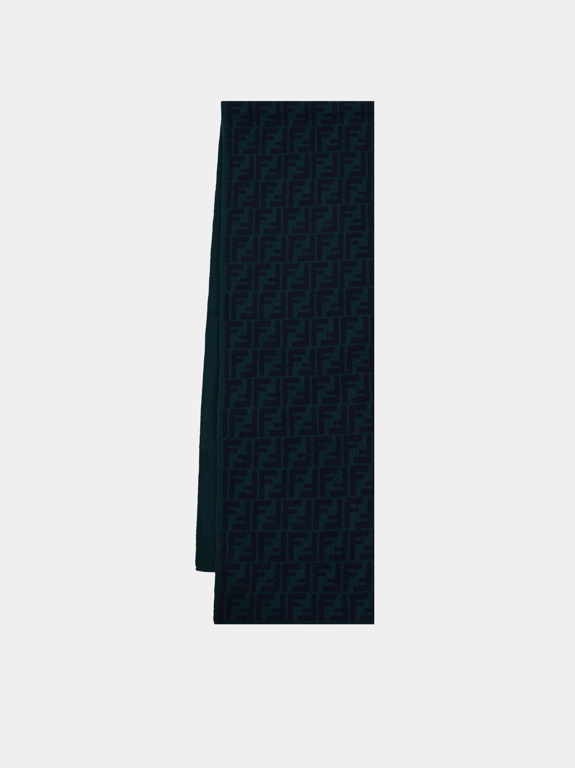 Sciarpa verde per bambini con FF,Fendi Kids,JUQ020 AO29 F0L5W