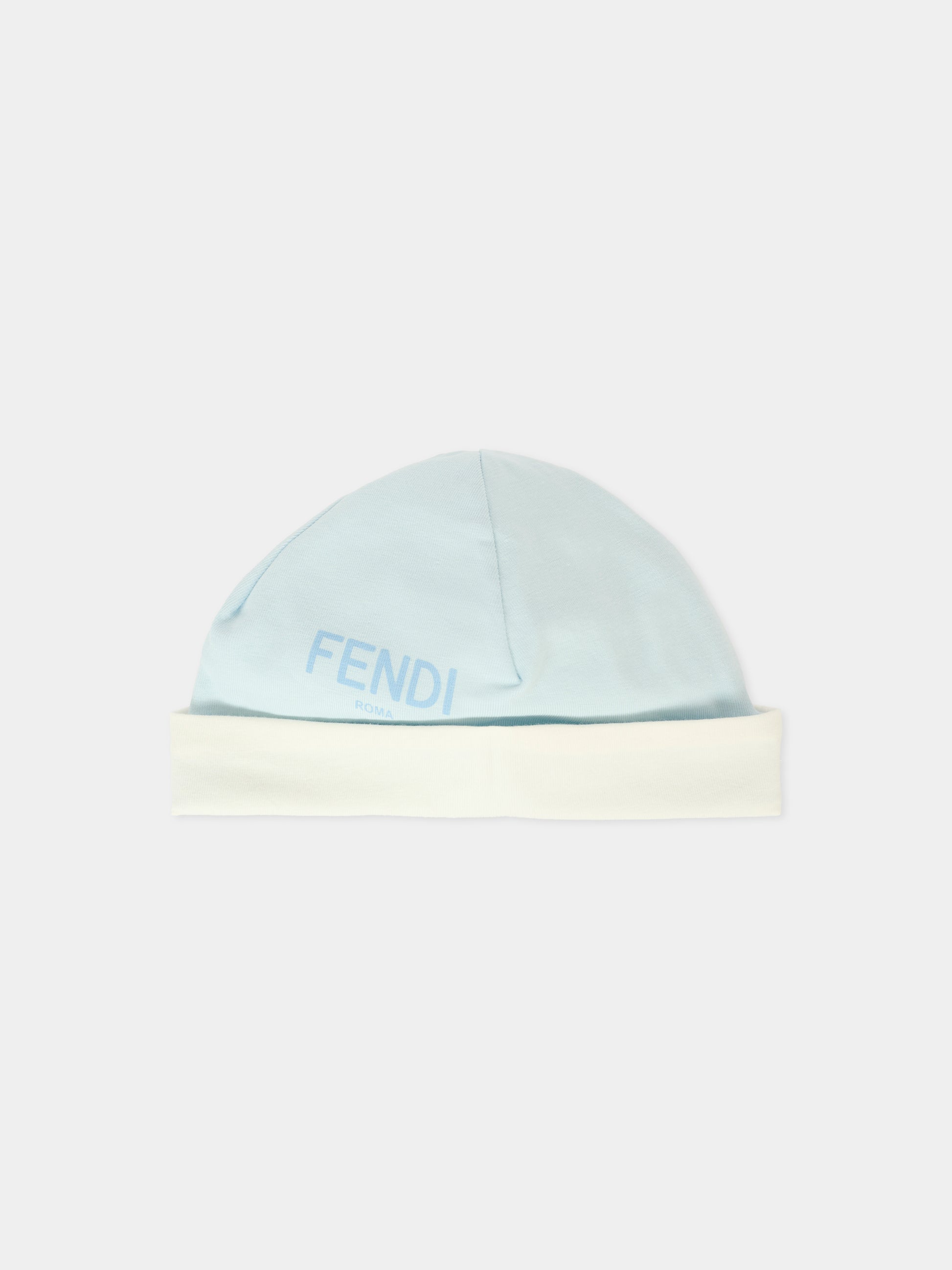 Set tutine azzurro per neonato con orsetto Fendi,Fendi Kids,BUK141 ST8 F19J4