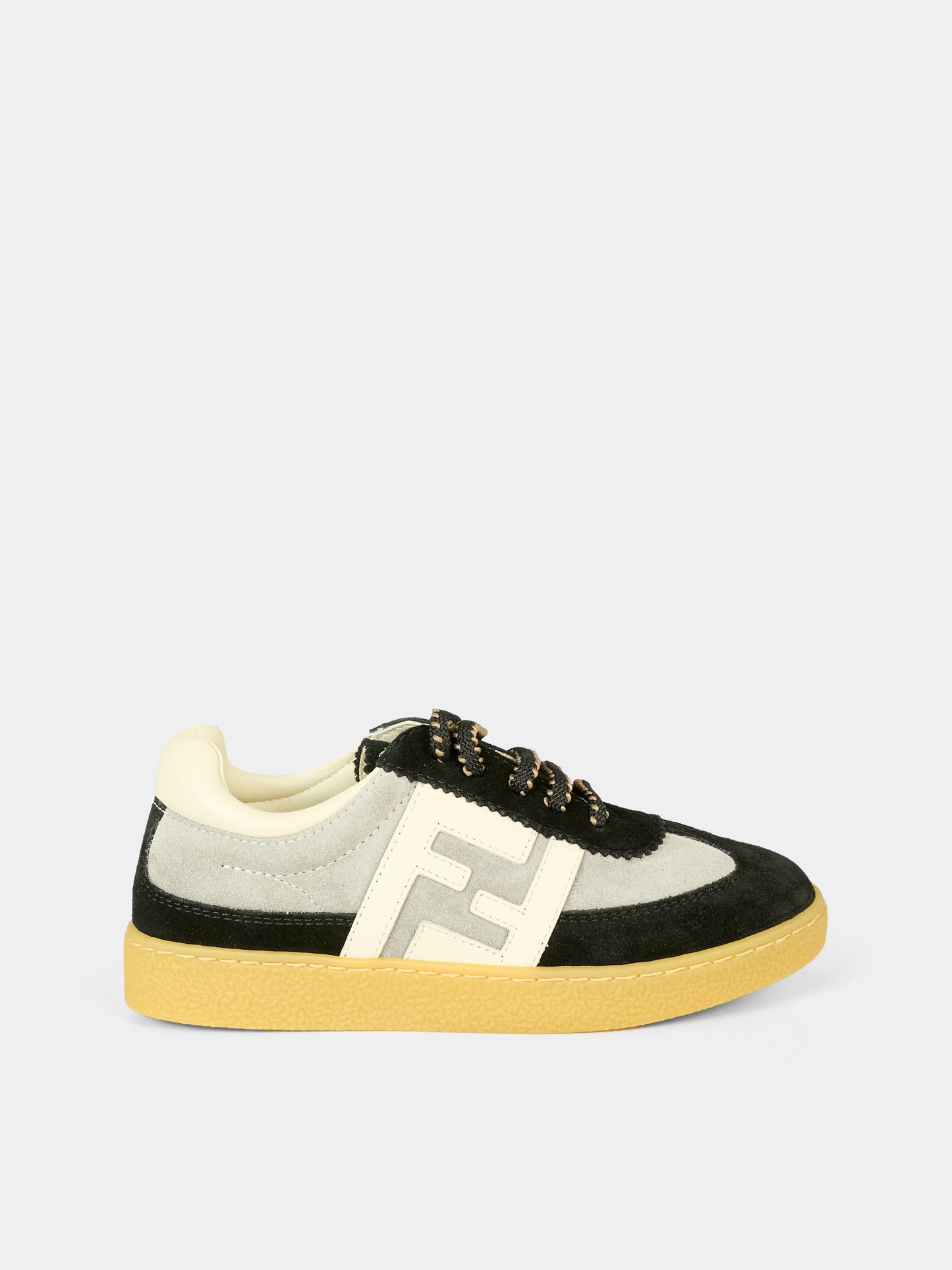 Sneakers grigie per bambini con FF,Fendi Kids,JMR524 AUEG F1T0F
