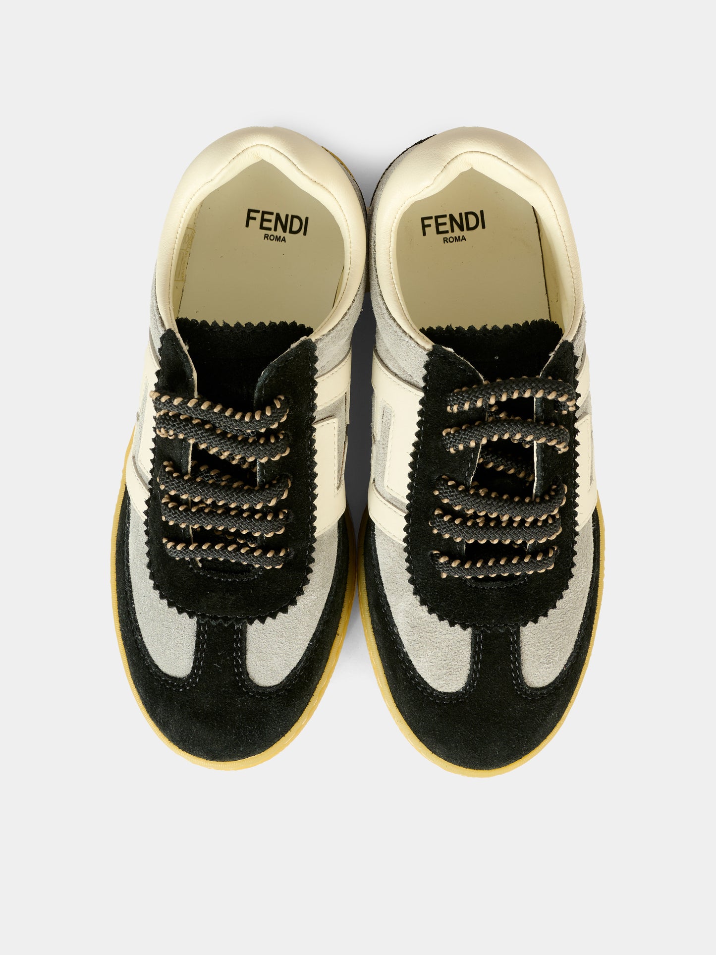 Sneakers grigie per bambini con FF,Fendi Kids,JMR524 AUEG F1T0F