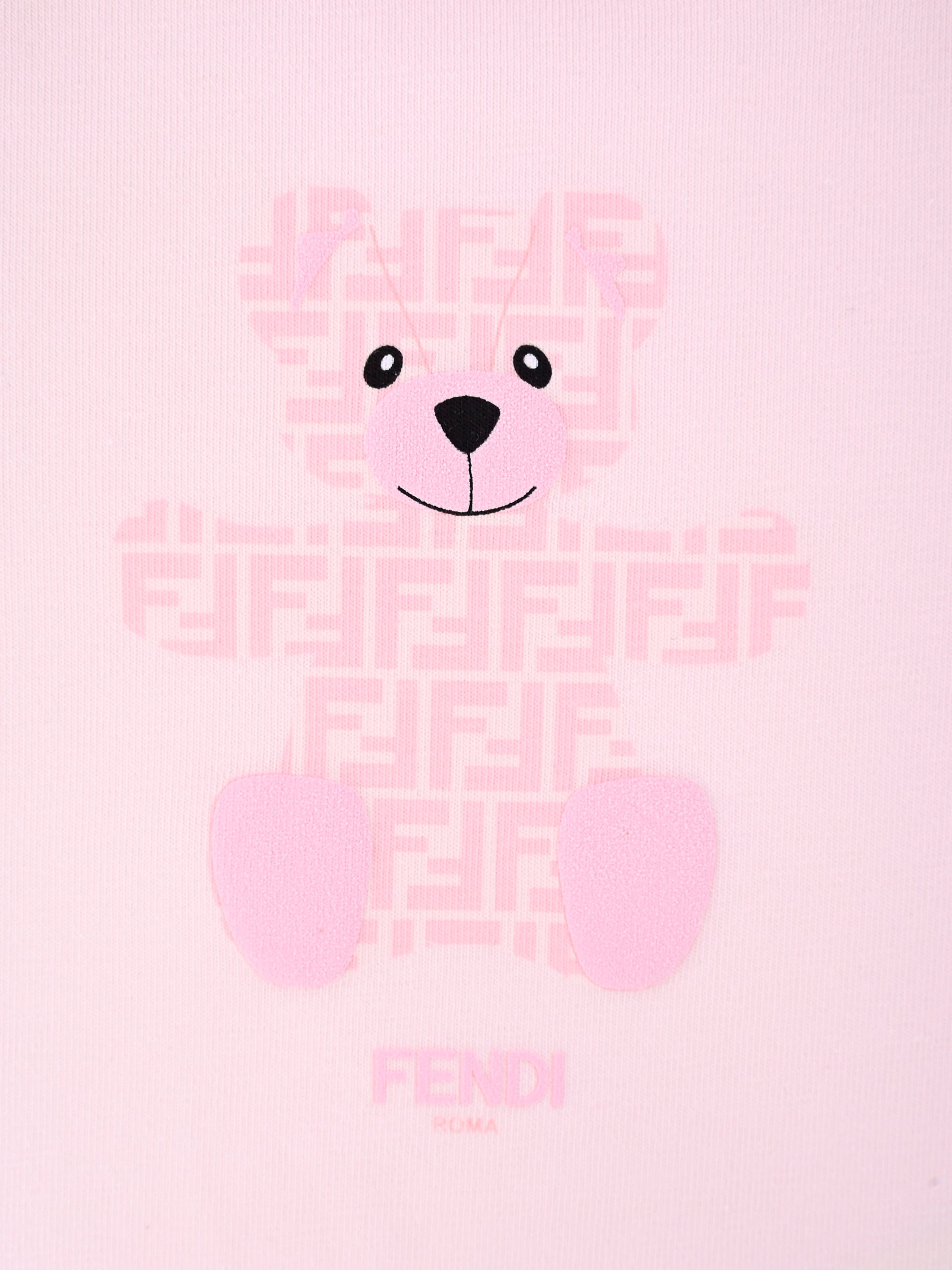Completo nascita rosa per neonata con orsetto Fendi,Fendi Kids,BUK140 ST8 F0C11