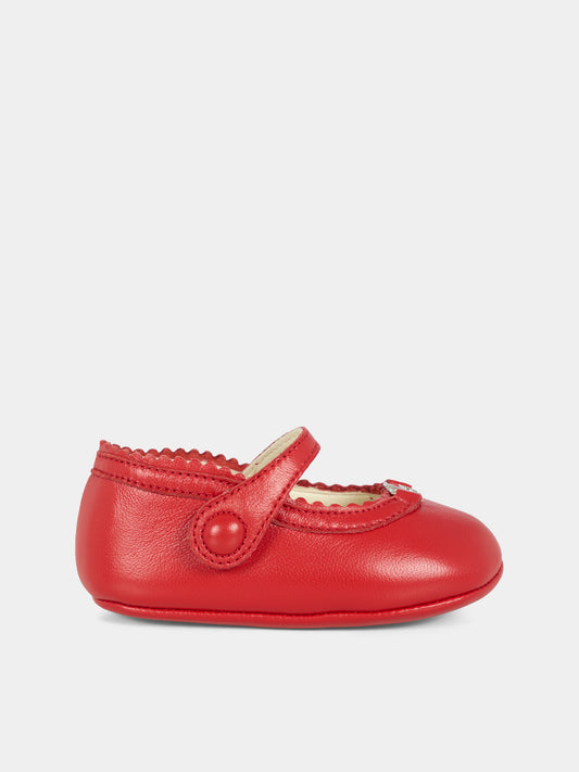 Ballerine rosse per neonata con GG,Gucci Kids,834357 1D700 6433