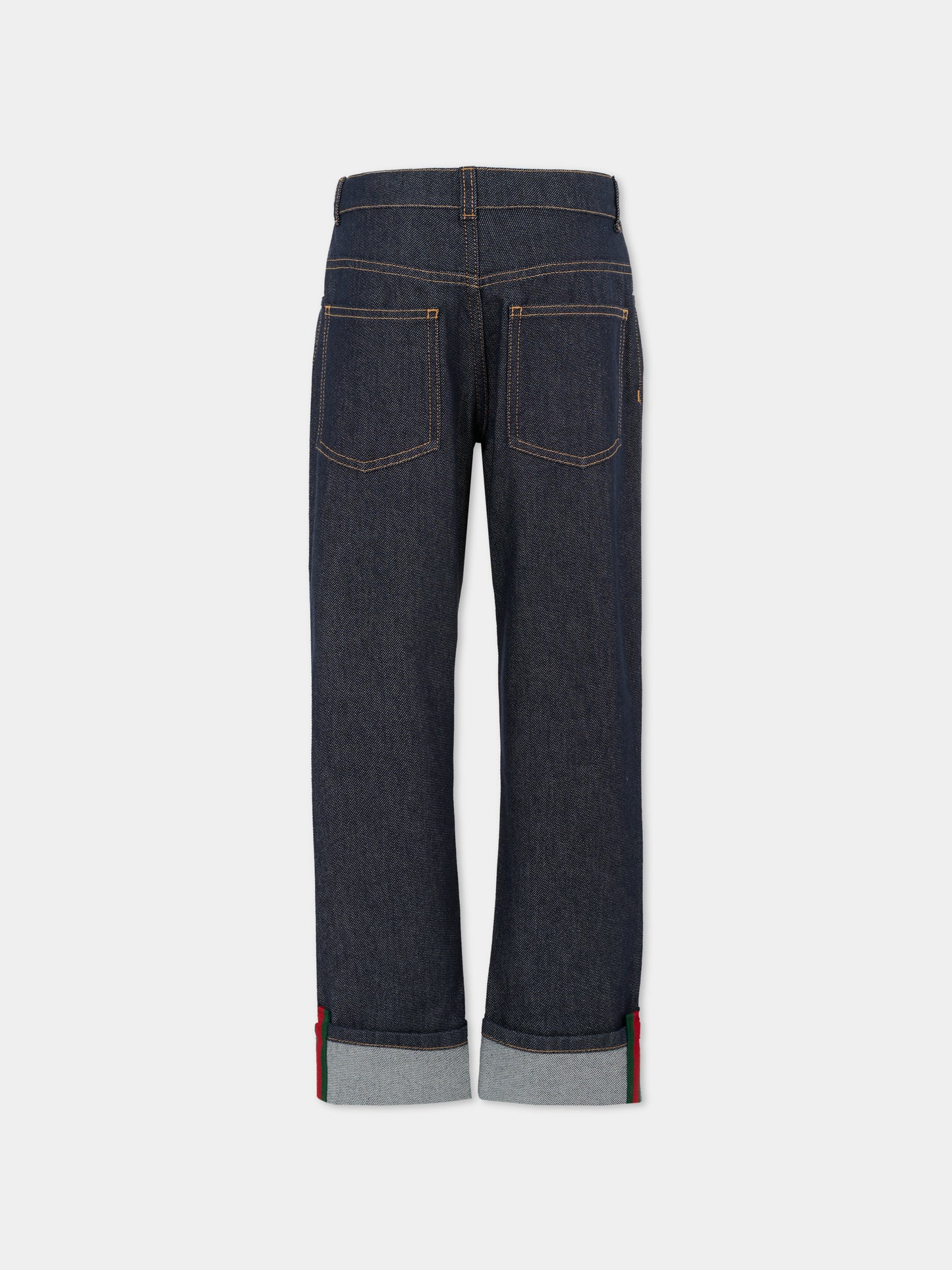 Jeans denim per bambini con dettaglio Web,Gucci Kids,826644 XDDCE 4759