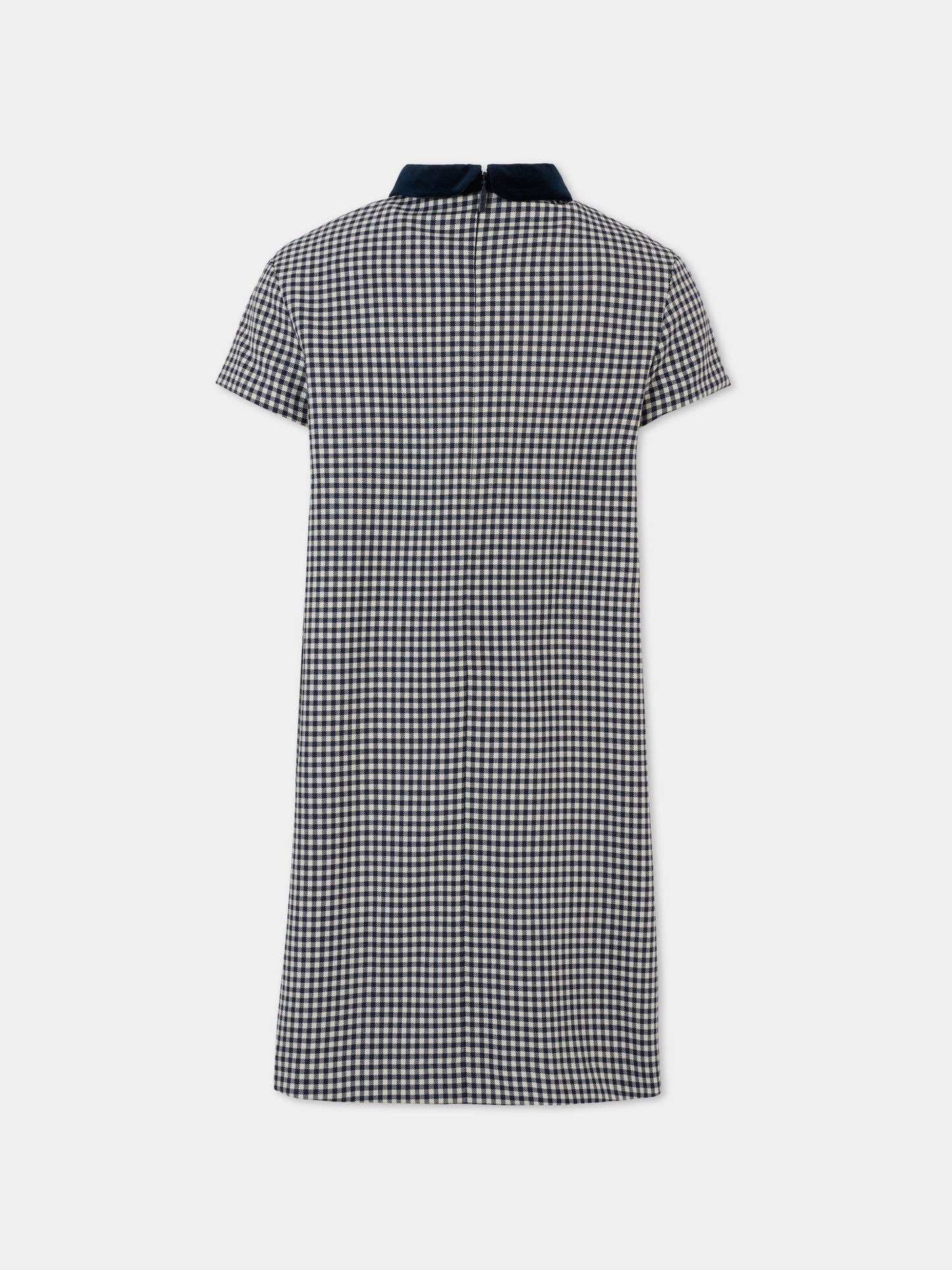 Vestito blu per bambina con GG di cristalli,Gucci Kids,828476 XWA5B 9062