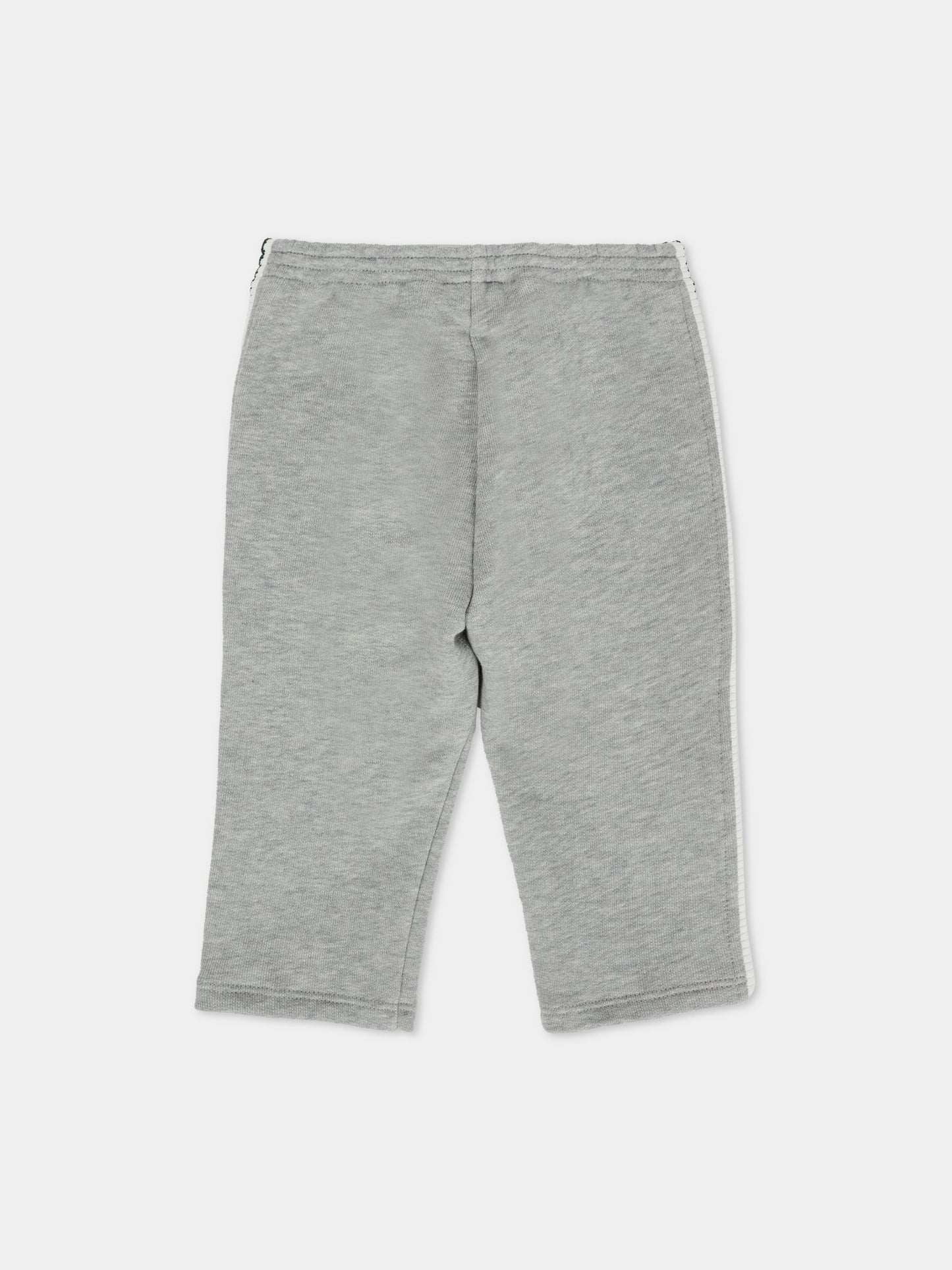 Pantaloni grigi per neonato con dettaglio Web,Gucci Kids,825186 XJHAQ 1183
