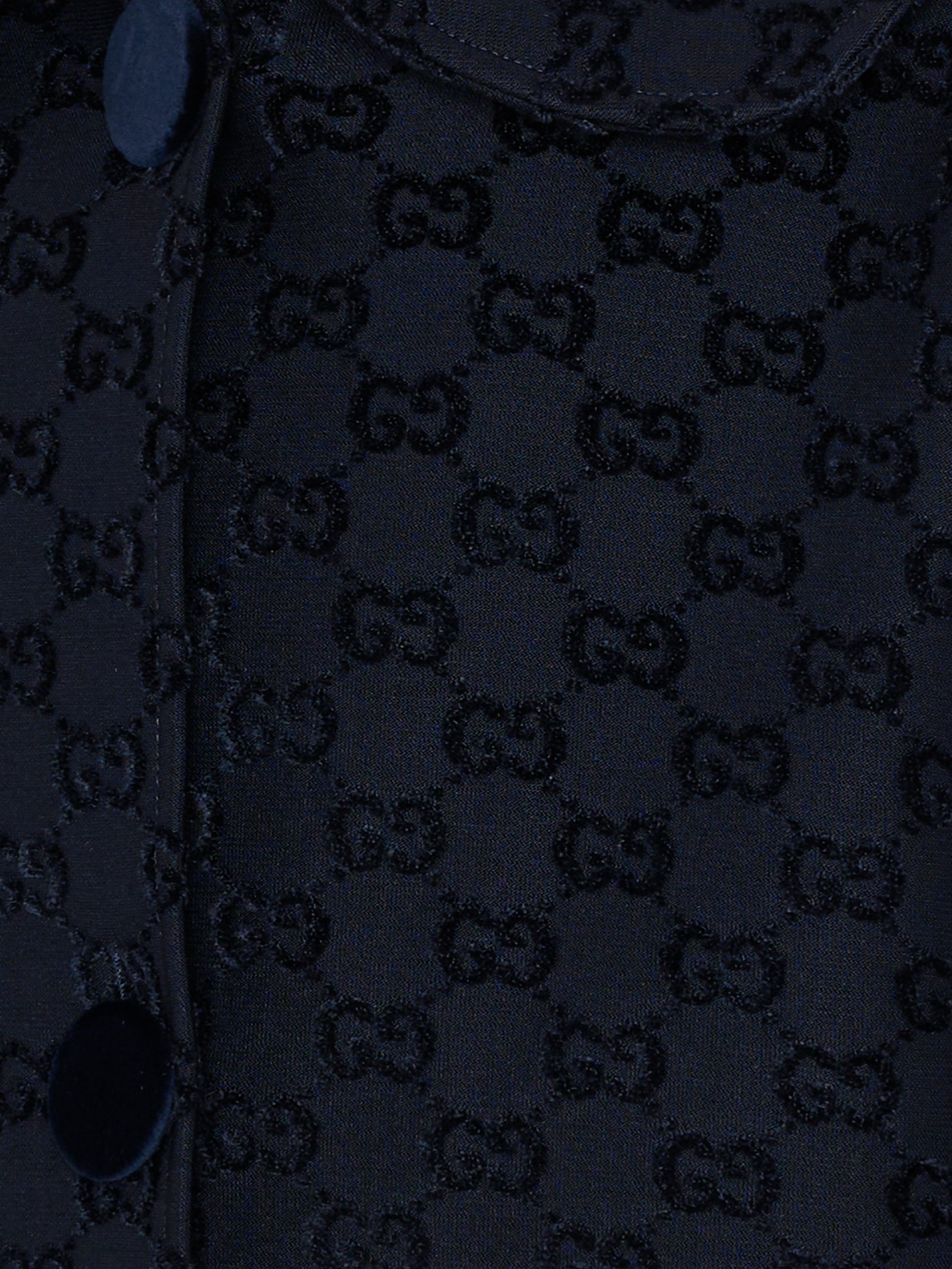 Giacca blu per bambina con motivo GG,Gucci Kids,828849 XJHD5 4215