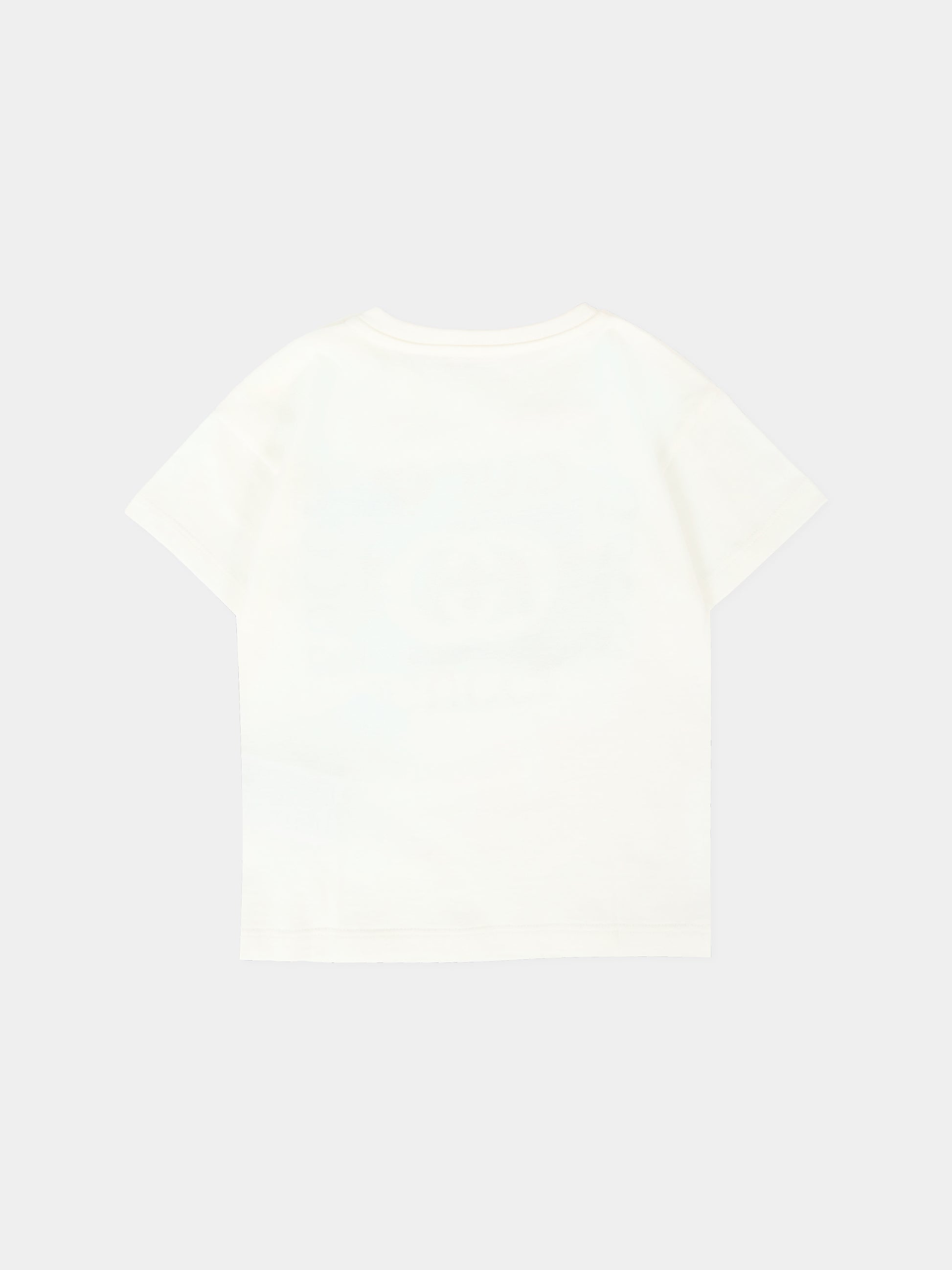 T-shirt bianca per neonato con stampa orso,Gucci Kids,837171 XJHE6 9214