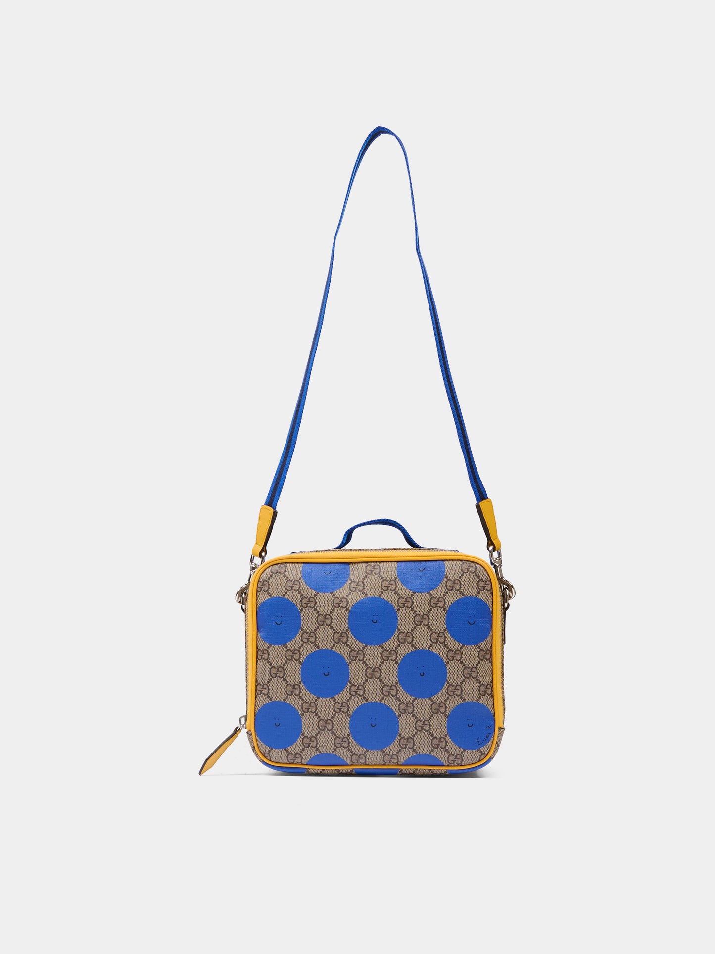 Borsa blu per bambini con sole sorridente,Gucci Kids,835842 FAER3 9443