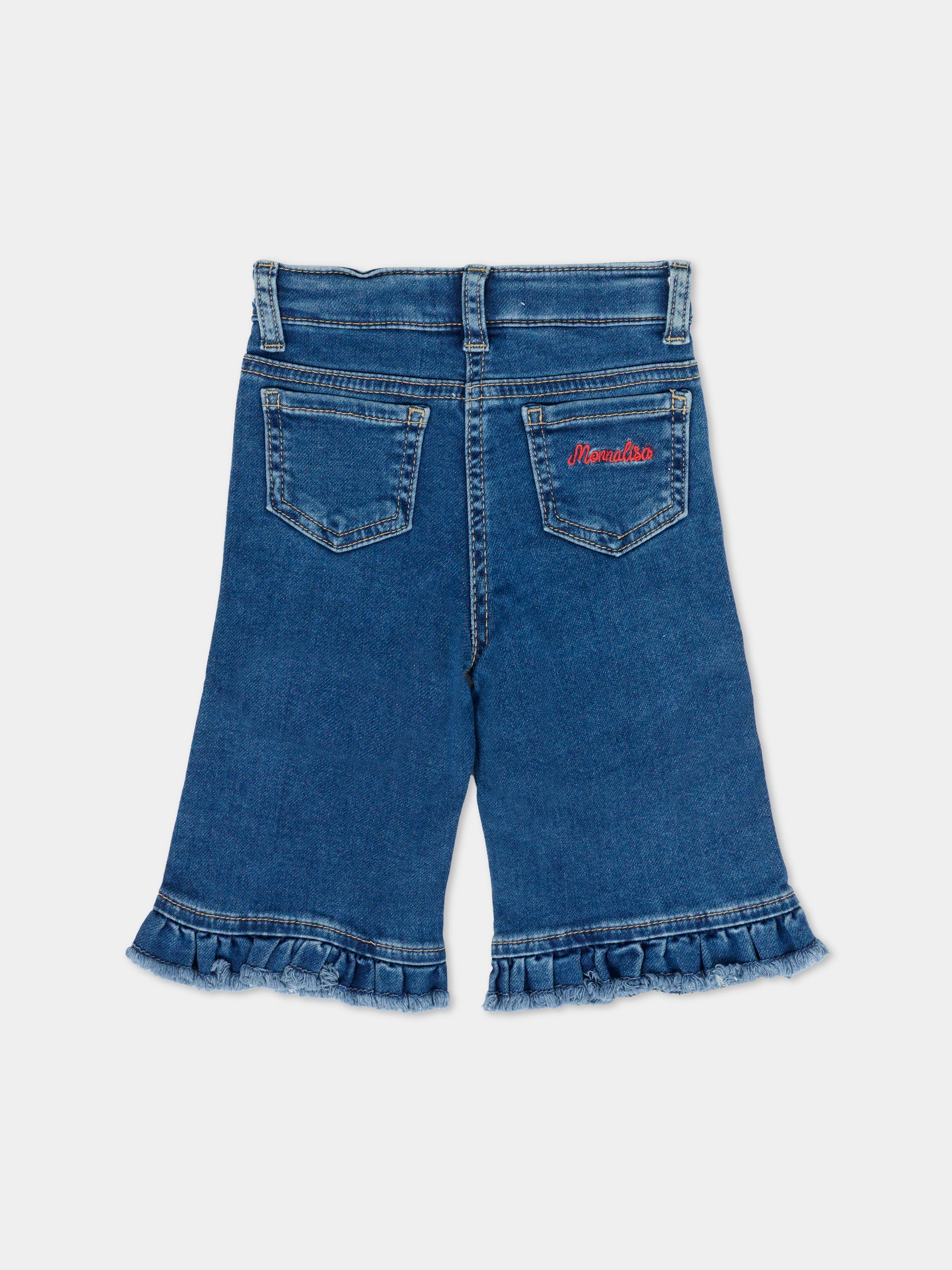 Jeans denim per neonata con Minnie,Monnalisa,39F406 6043 0055