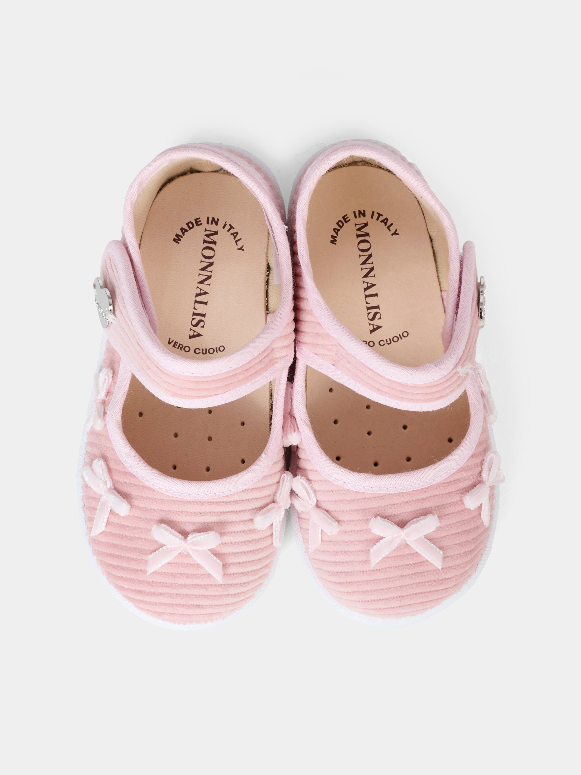 Ballerine rosa per bambina con fiocchi,Monnalisa,83F001 6852 0090