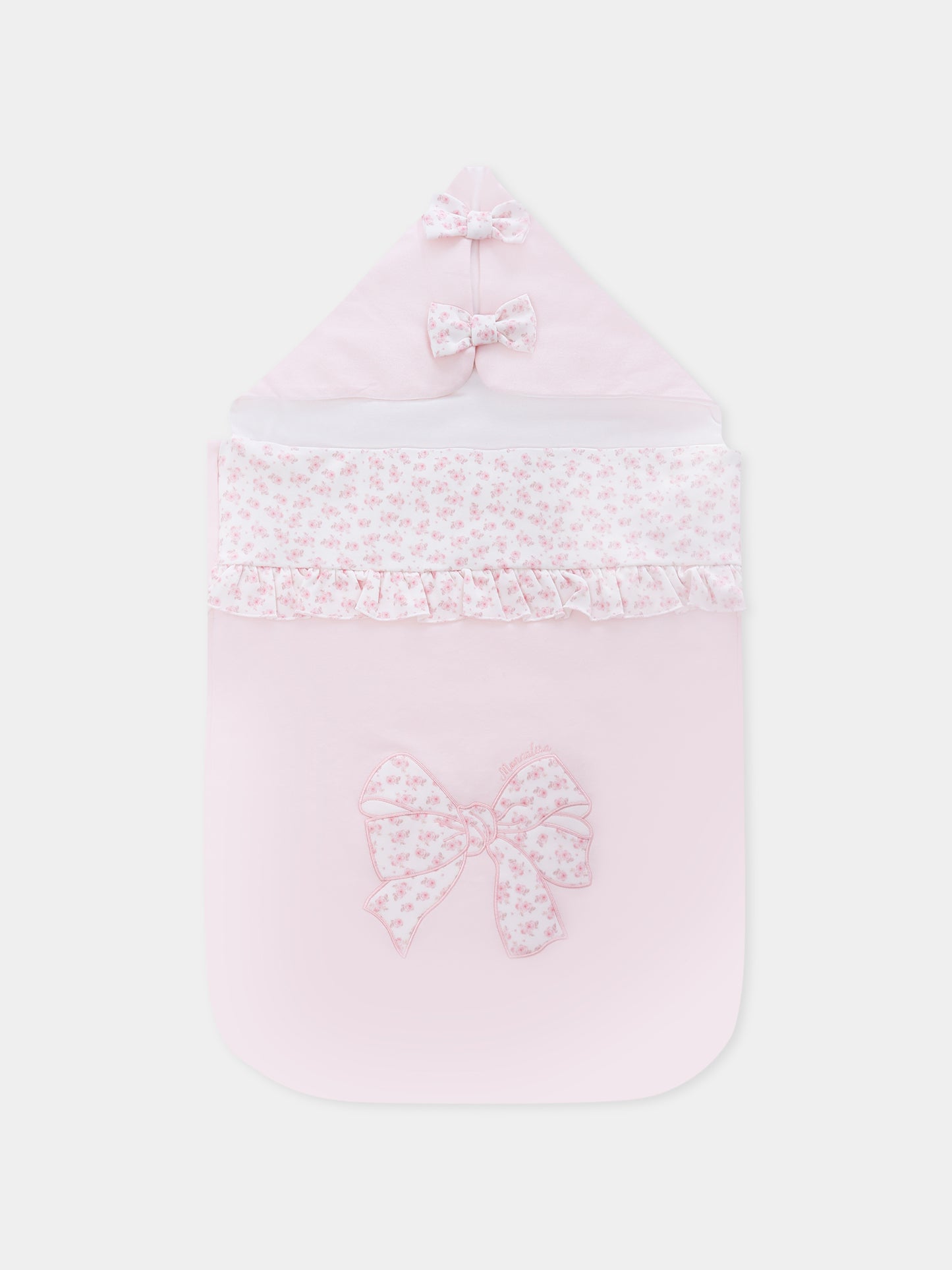 Sacco nanna rosa per neonata con fiocco,Monnalisa,35F000 6000 091C