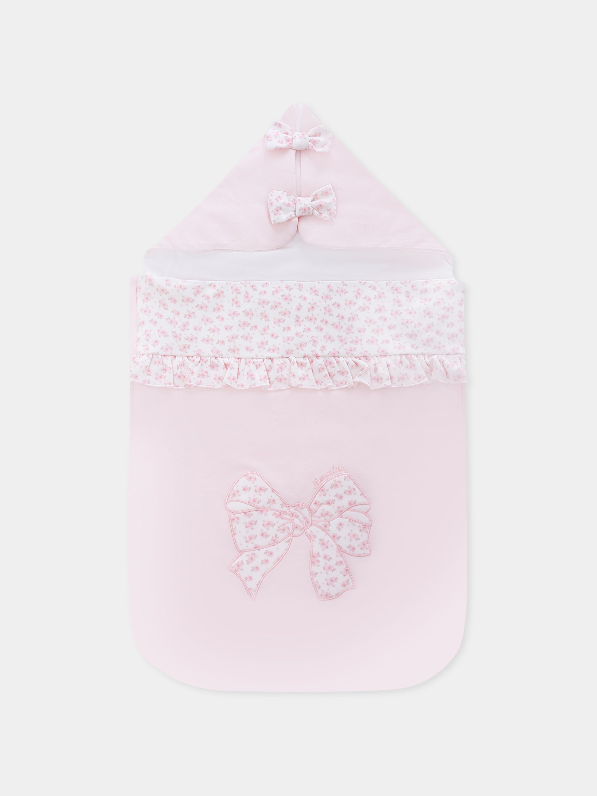 Sacco nanna rosa per neonata con fiocco,Monnalisa,35F000 6000 091C