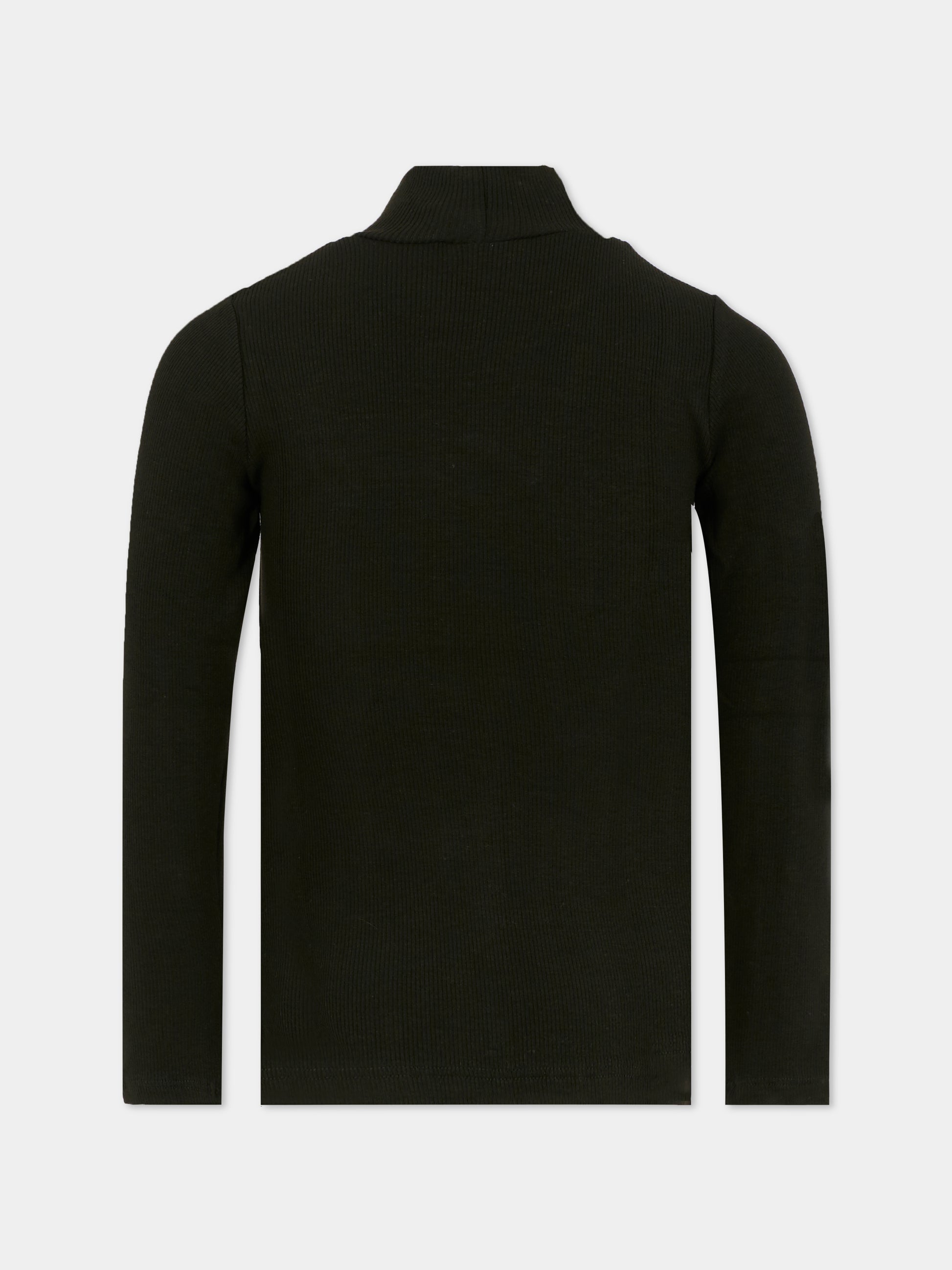 Dolcevita nero per bambina con logo,Monnalisa,17FLUC 6212 0050