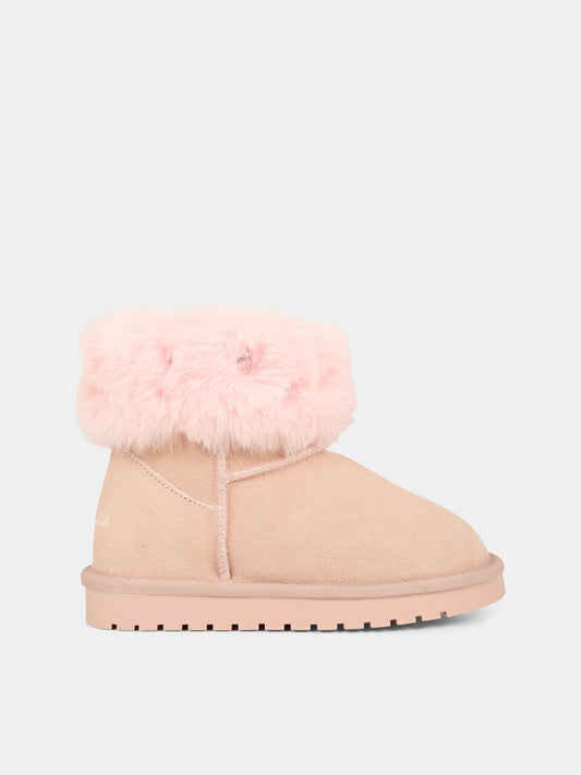 Stivaletti rosa per bambina con pietre,Monnalisa,8CF004 6702 0090