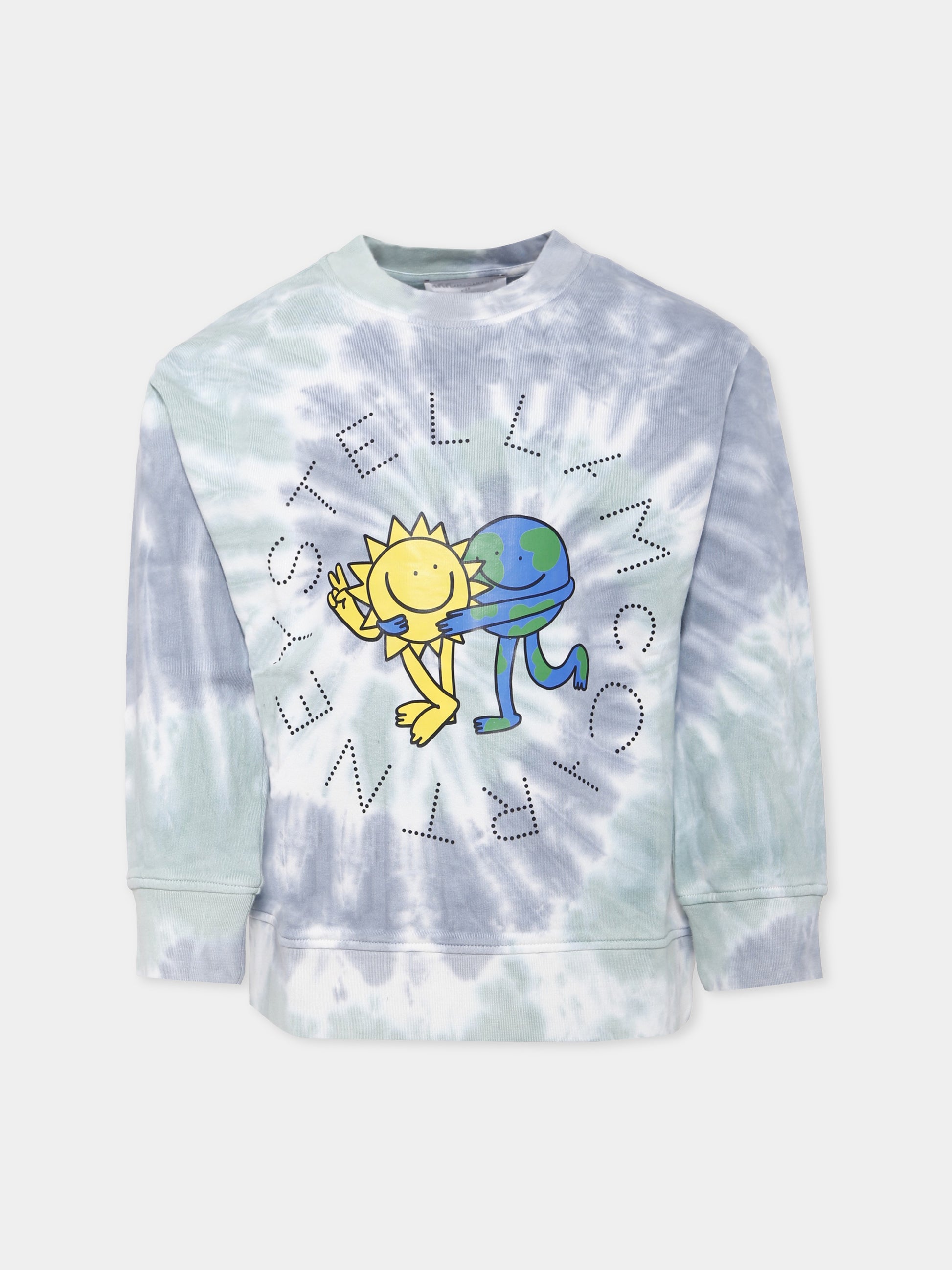 Felpa multicolor per bambini con sole e terra,Stella Mccartney Kids,TX4P50 Z3162 999