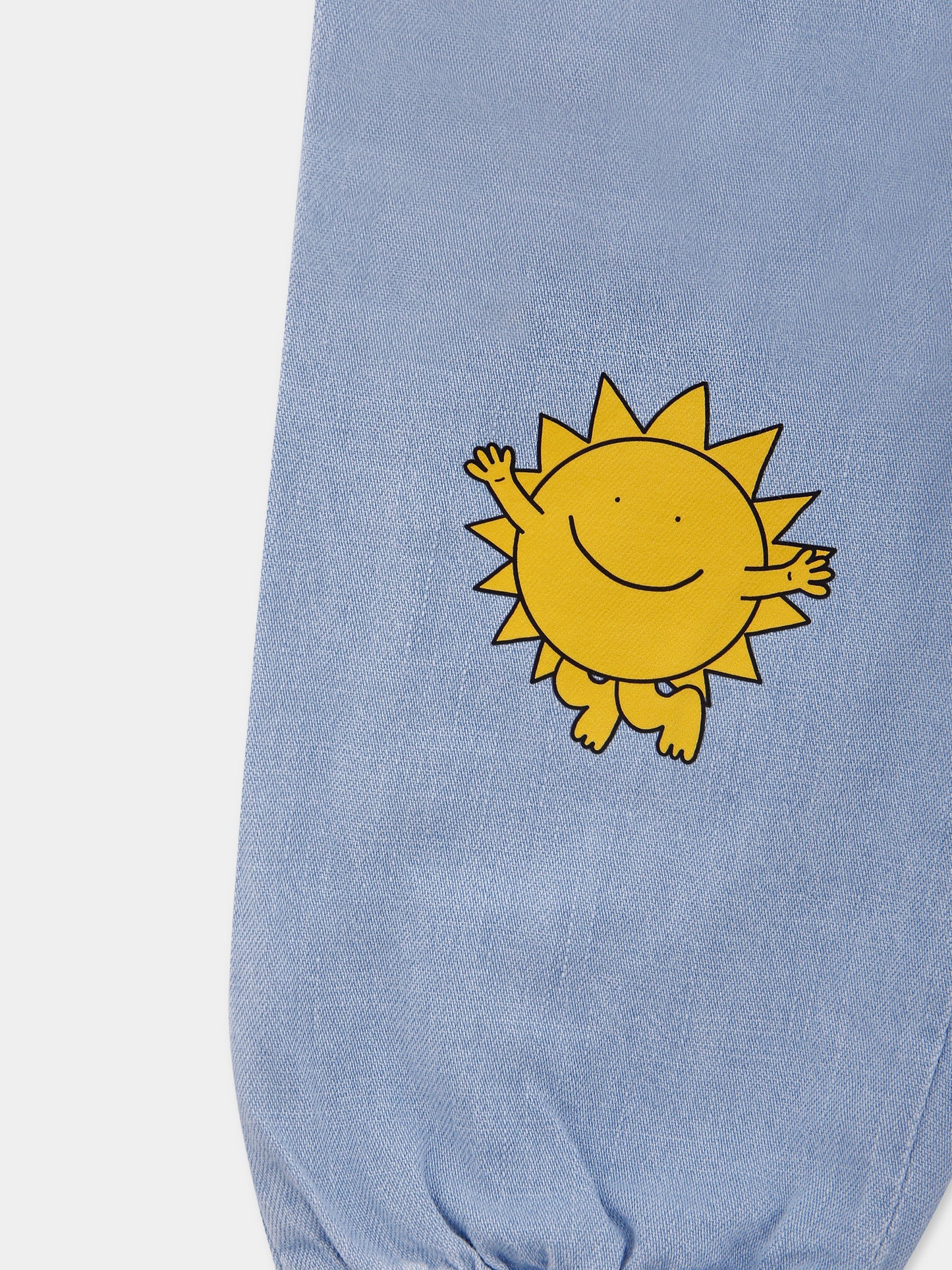 Jeans azzurri per neonato con terra e sole,Stella Mccartney Kids,TX6520 Z0522 606