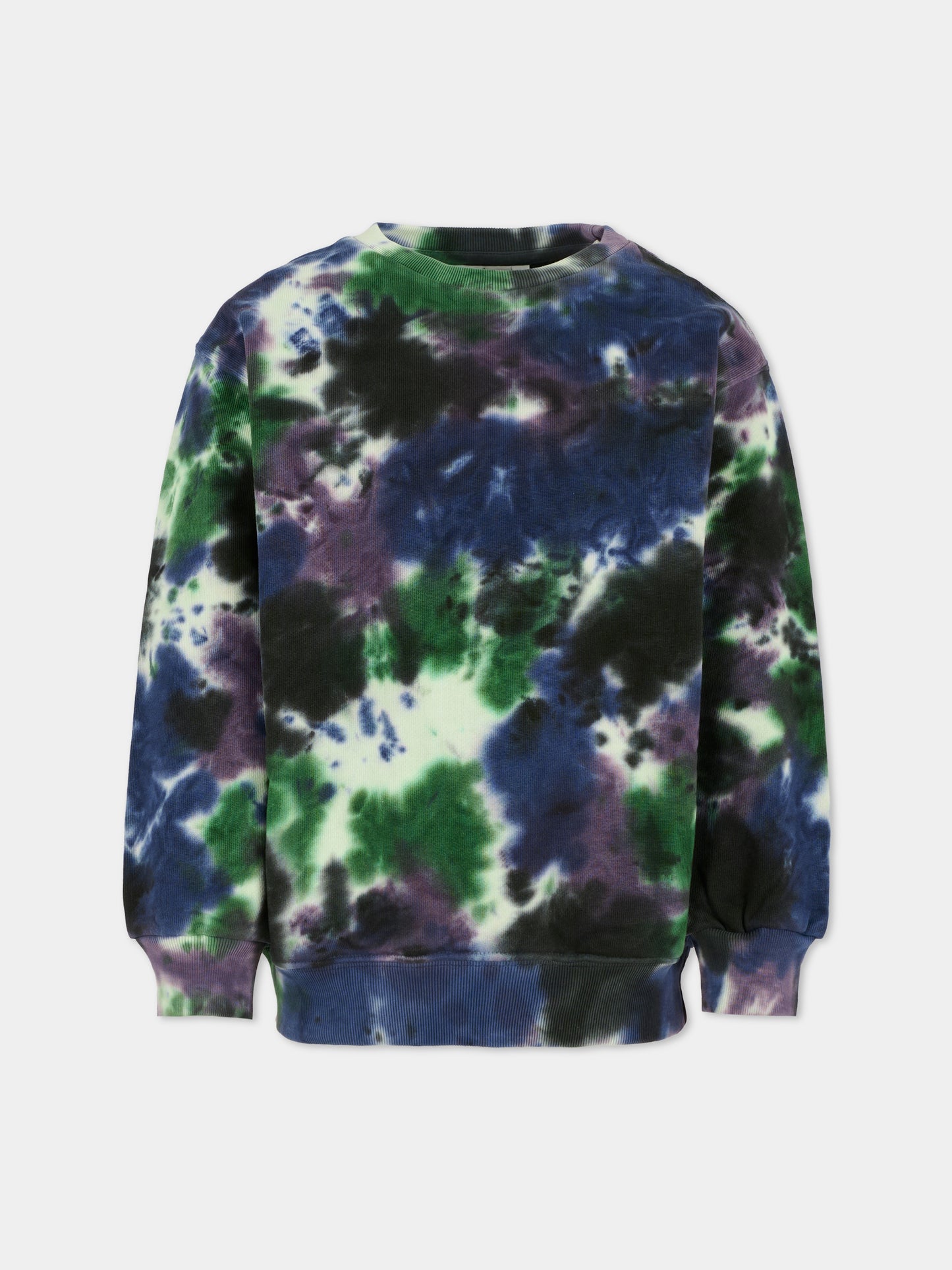 Felpa Monti blu per bambini con stampa tie dye,Molo,6W25J204 9434