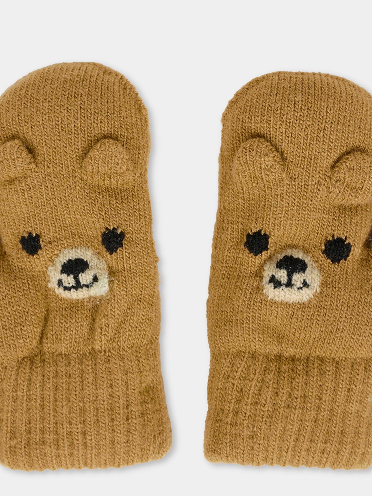 Guanti beige per bambini con cane,Molo,7W25S102 5510