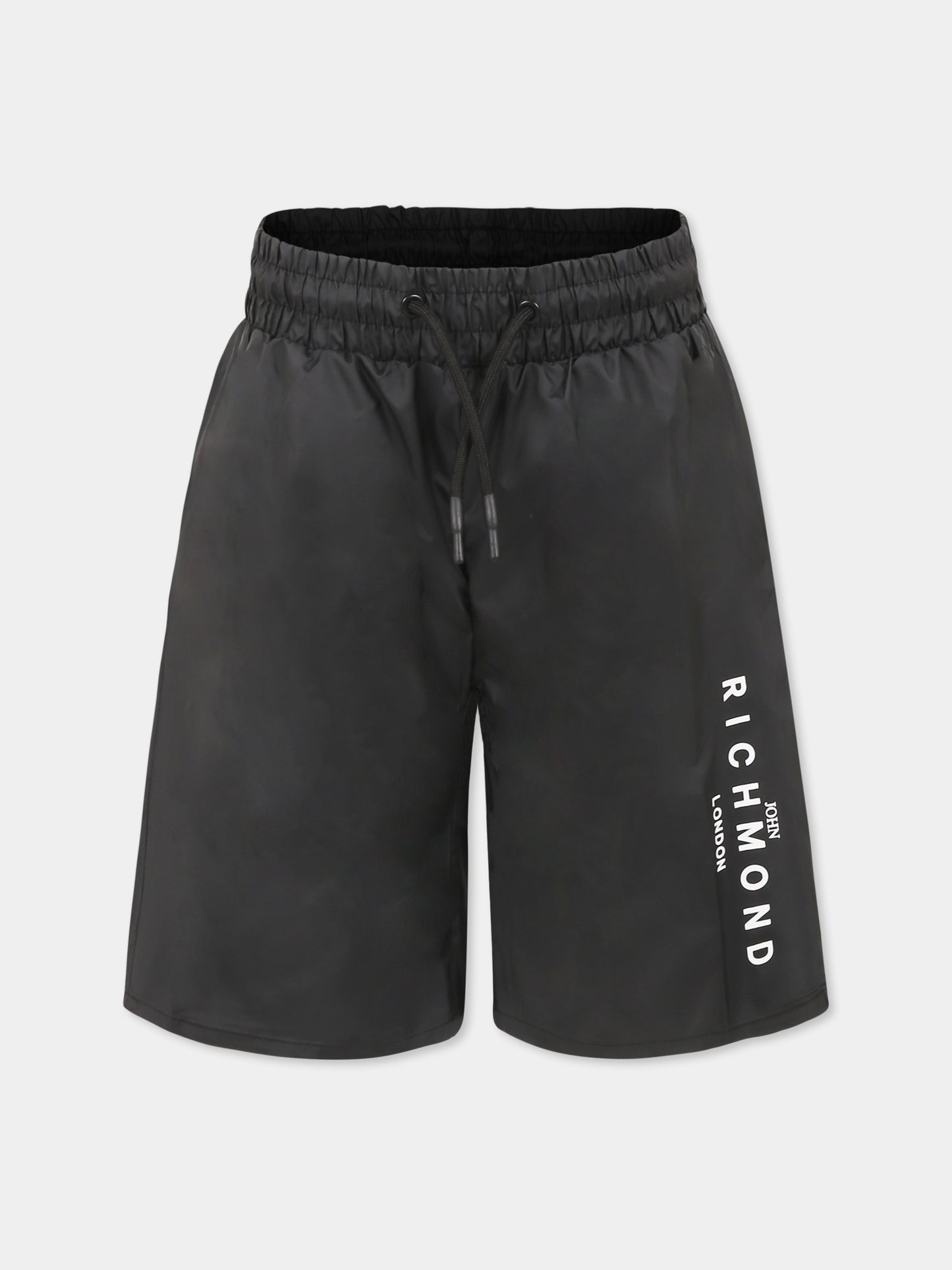 Boxer mare nero per bambino con logo,Richmond,RBP25001CO BLACK