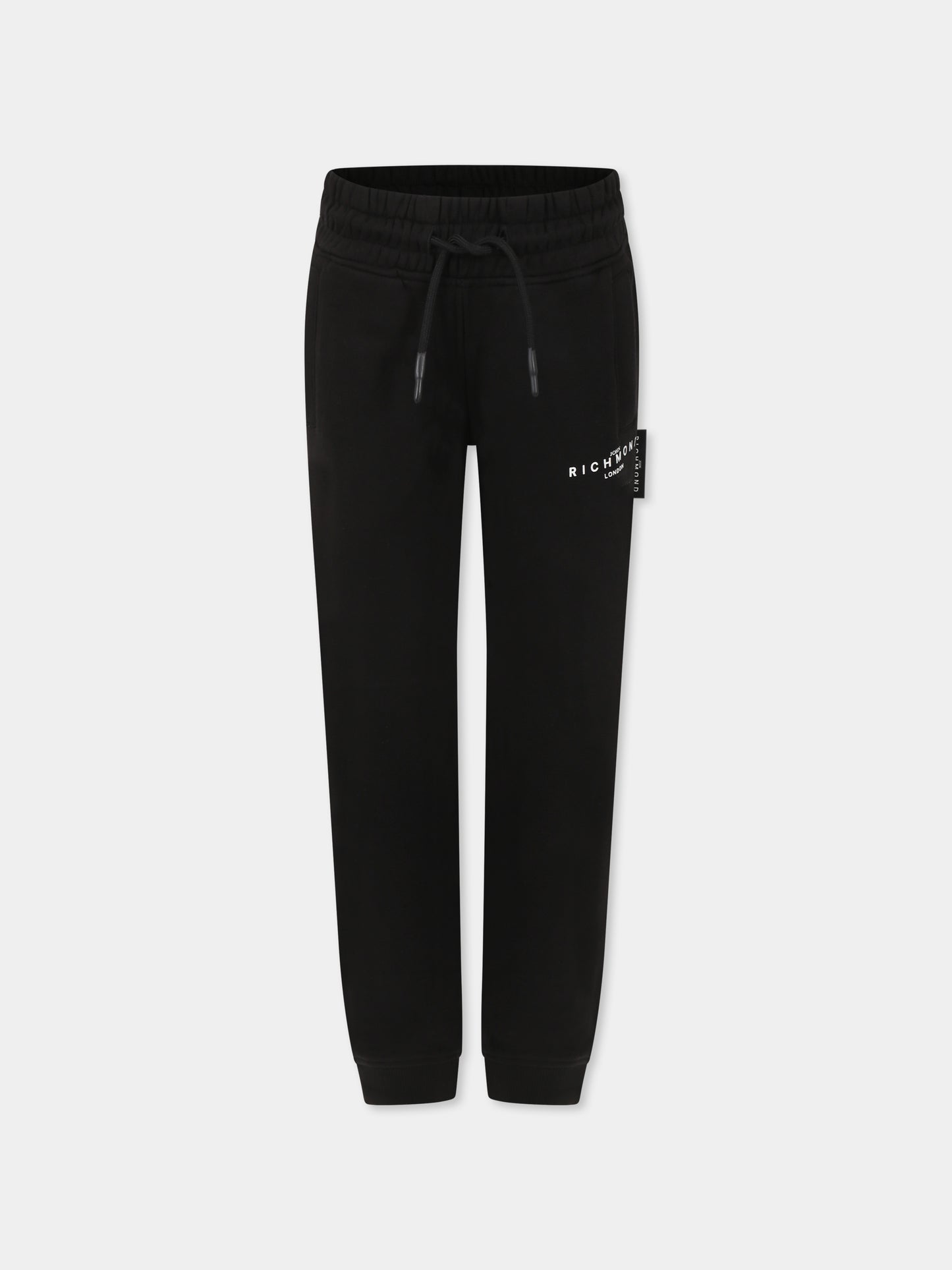 Pantaloni neri per bambino con logo,Richmond,RBP25006PA BLACK