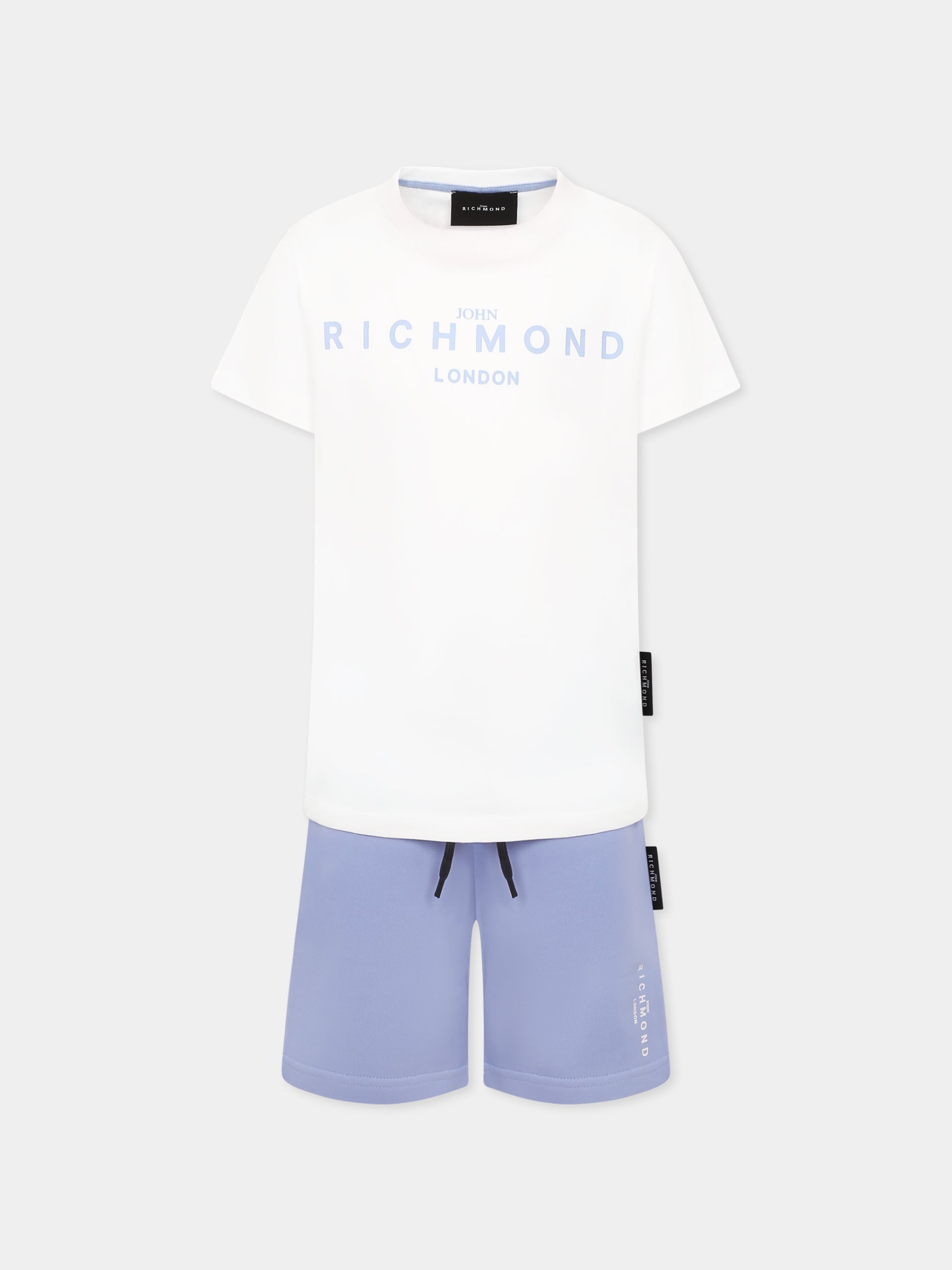 Completo celeste per bambino con logo,Richmond,RBP25008CJ WHITE