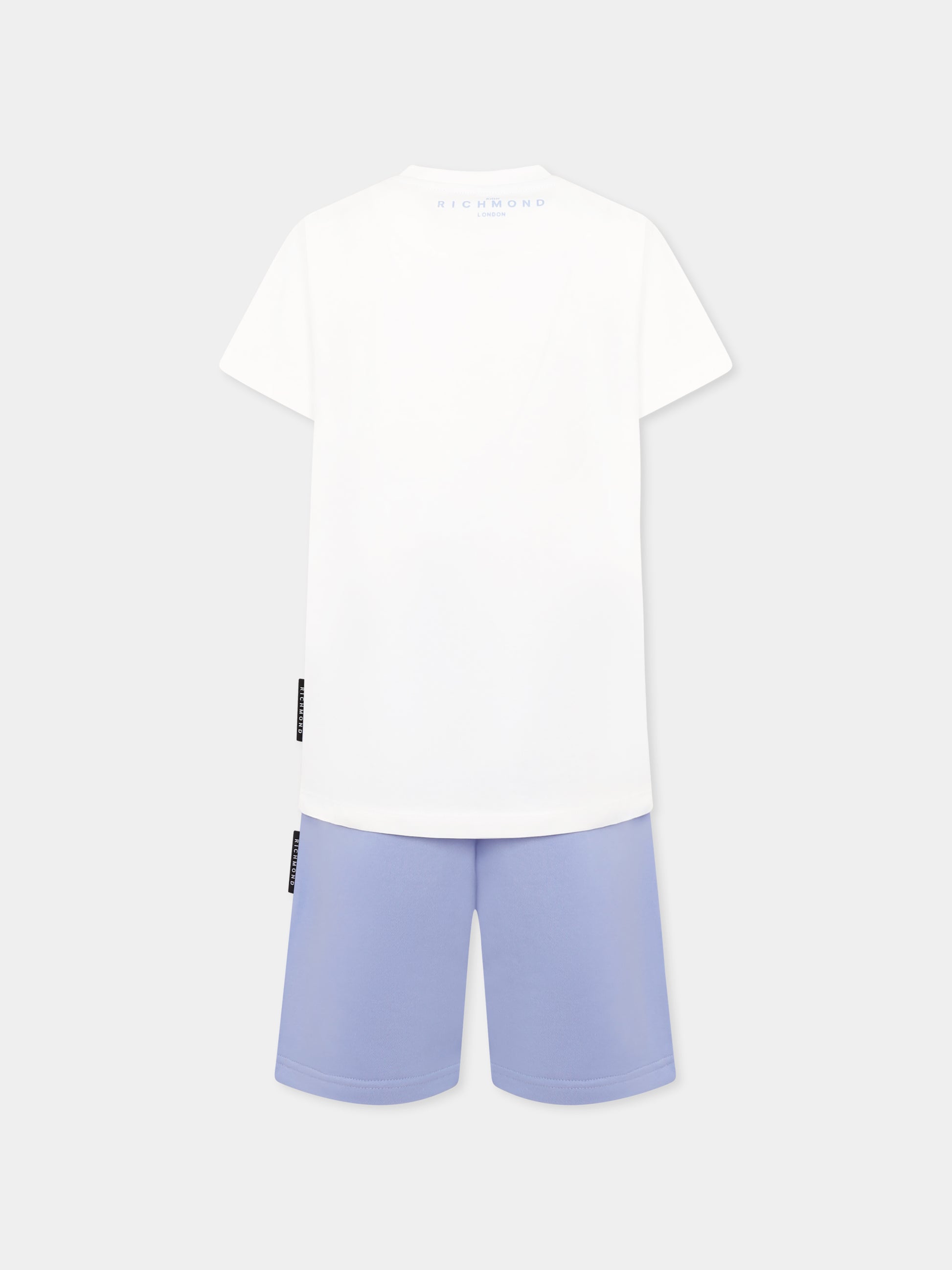 Completo celeste per bambino con logo,Richmond,RBP25008CJ WHITE