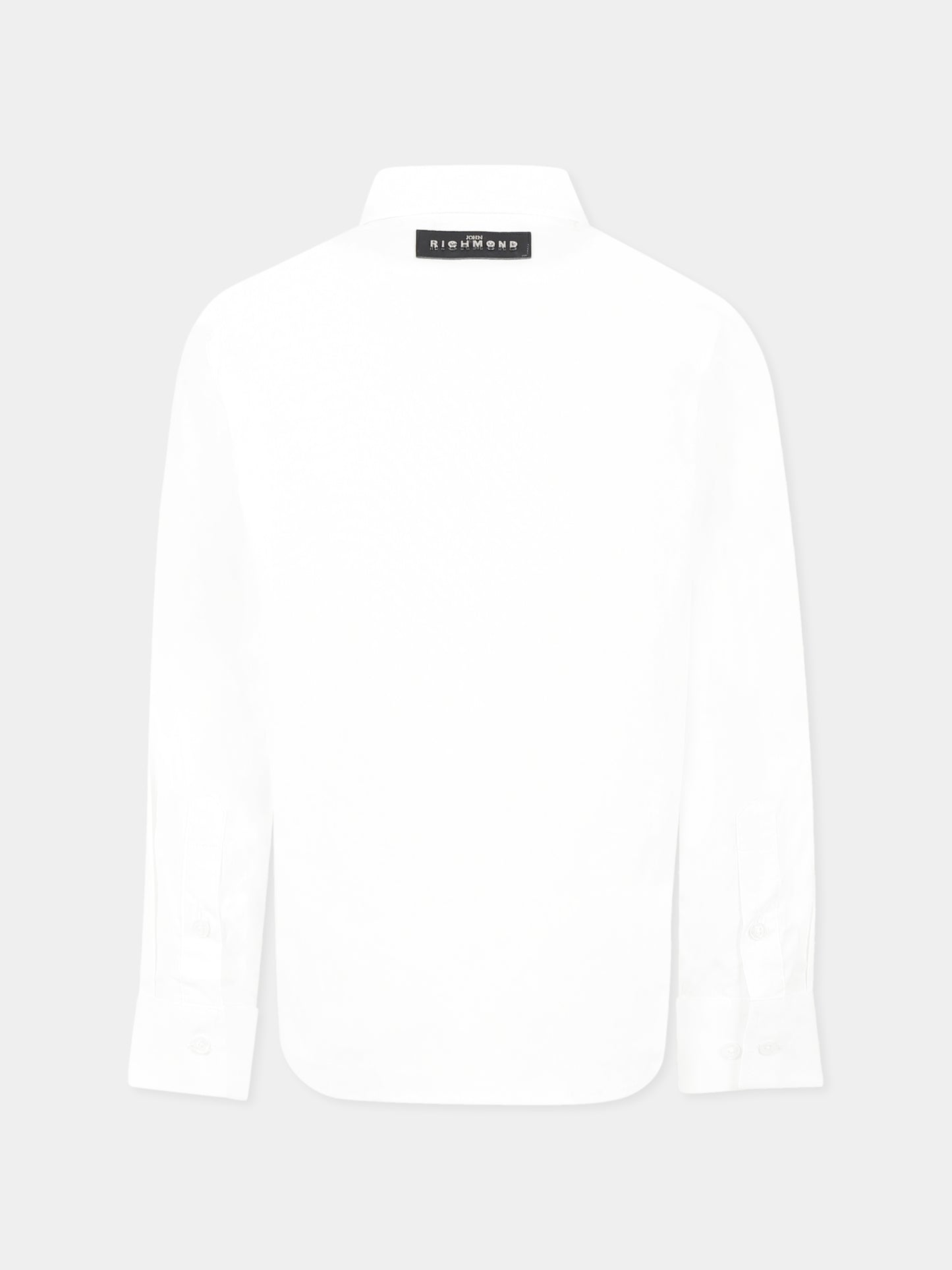 Camicia bianca per bambino con logo,Richmond,RBP25028CA WHITE