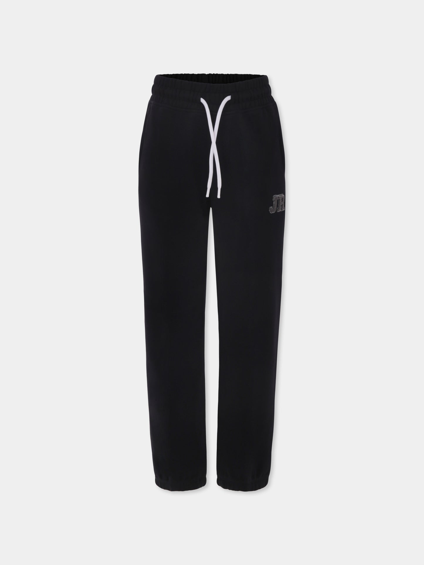 Pantaloni neri per bambino con logo,Richmond,RBP25171PA BLACK