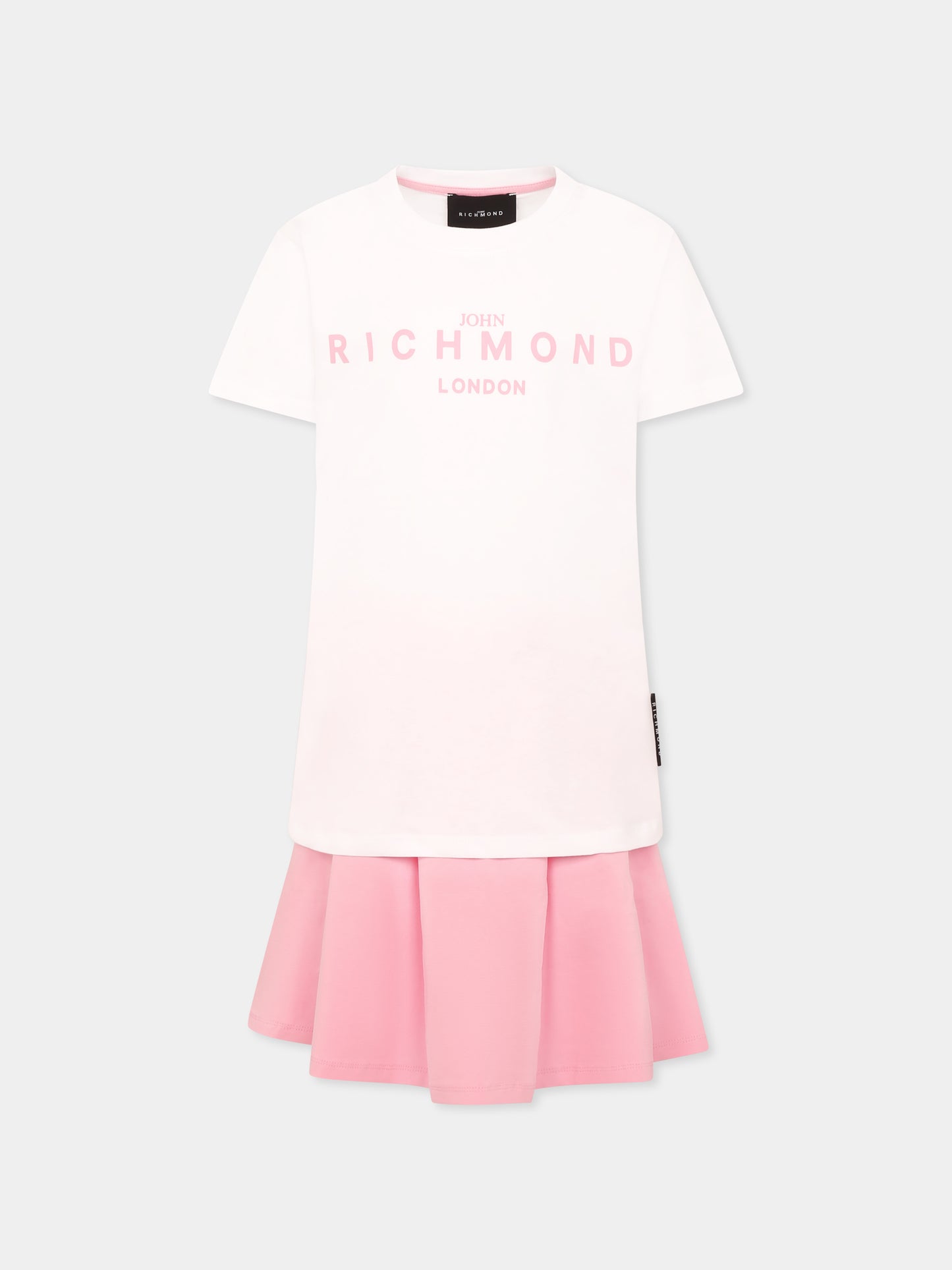 Completo bianco per bambina con logo,Richmond,RGP25005CJ WHITE