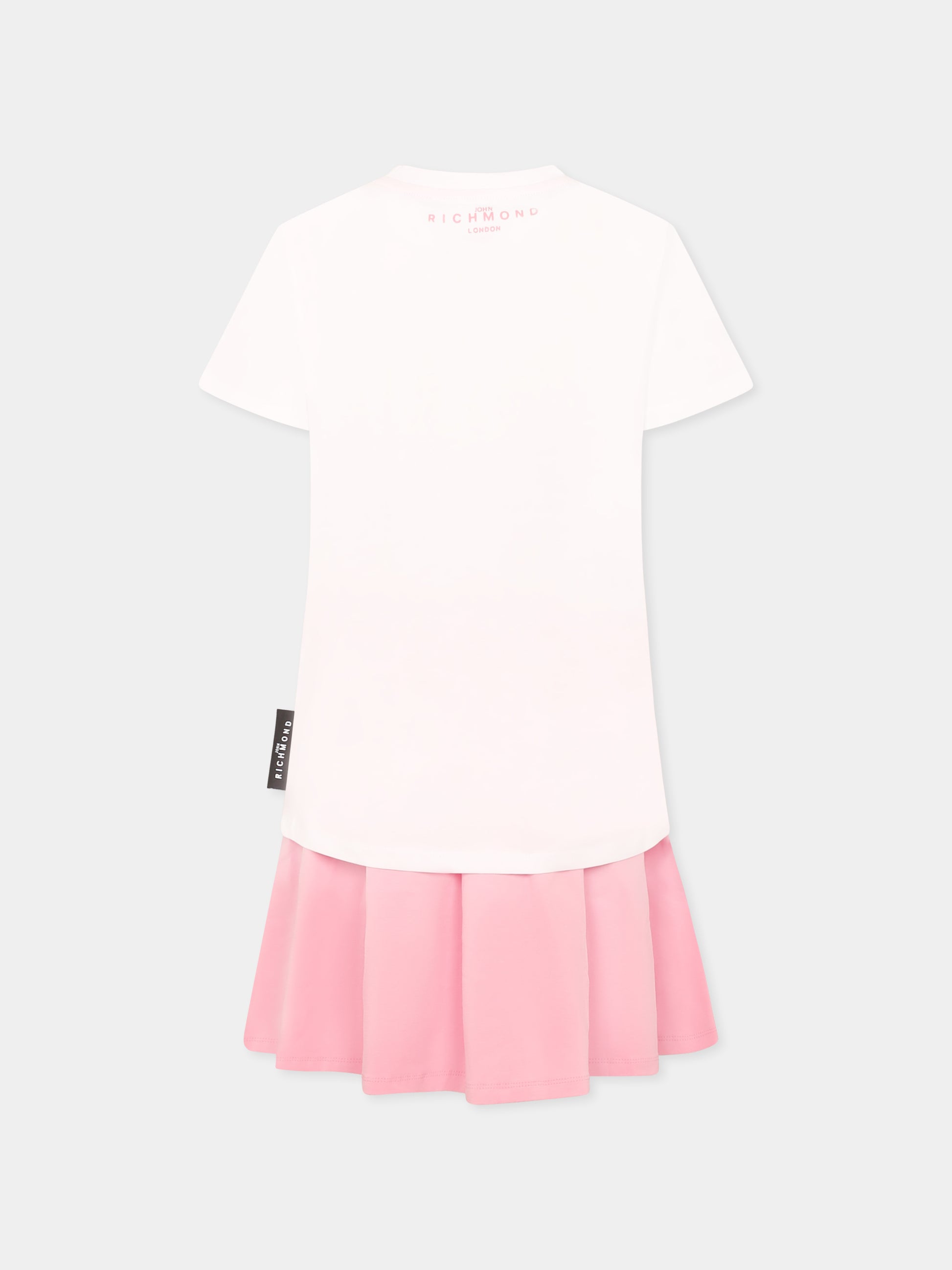 Completo bianco per bambina con logo,Richmond,RGP25005CJ WHITE