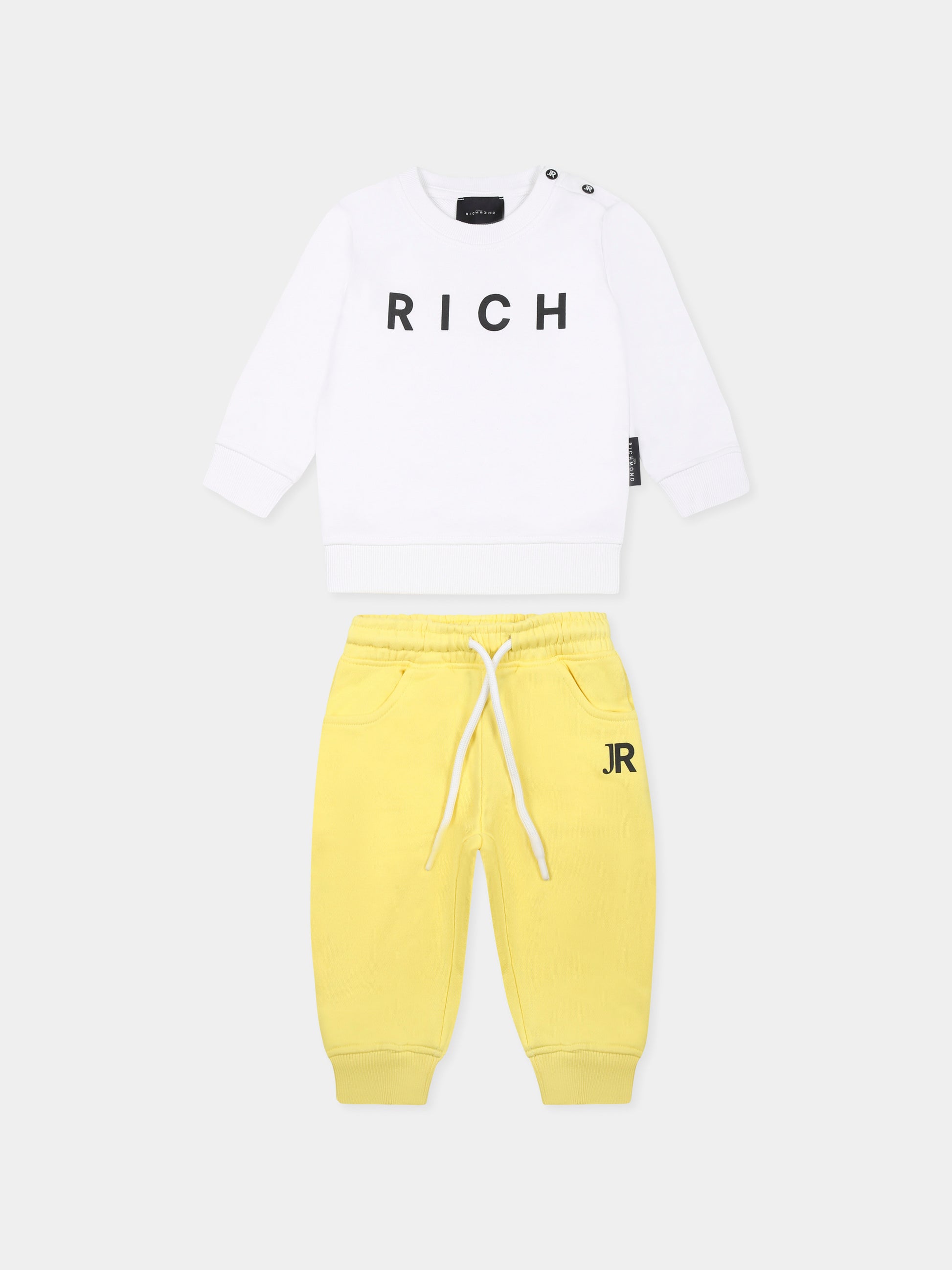 Completo giallo per neonato con logo,Richmond,RIP25013CF YELLOW