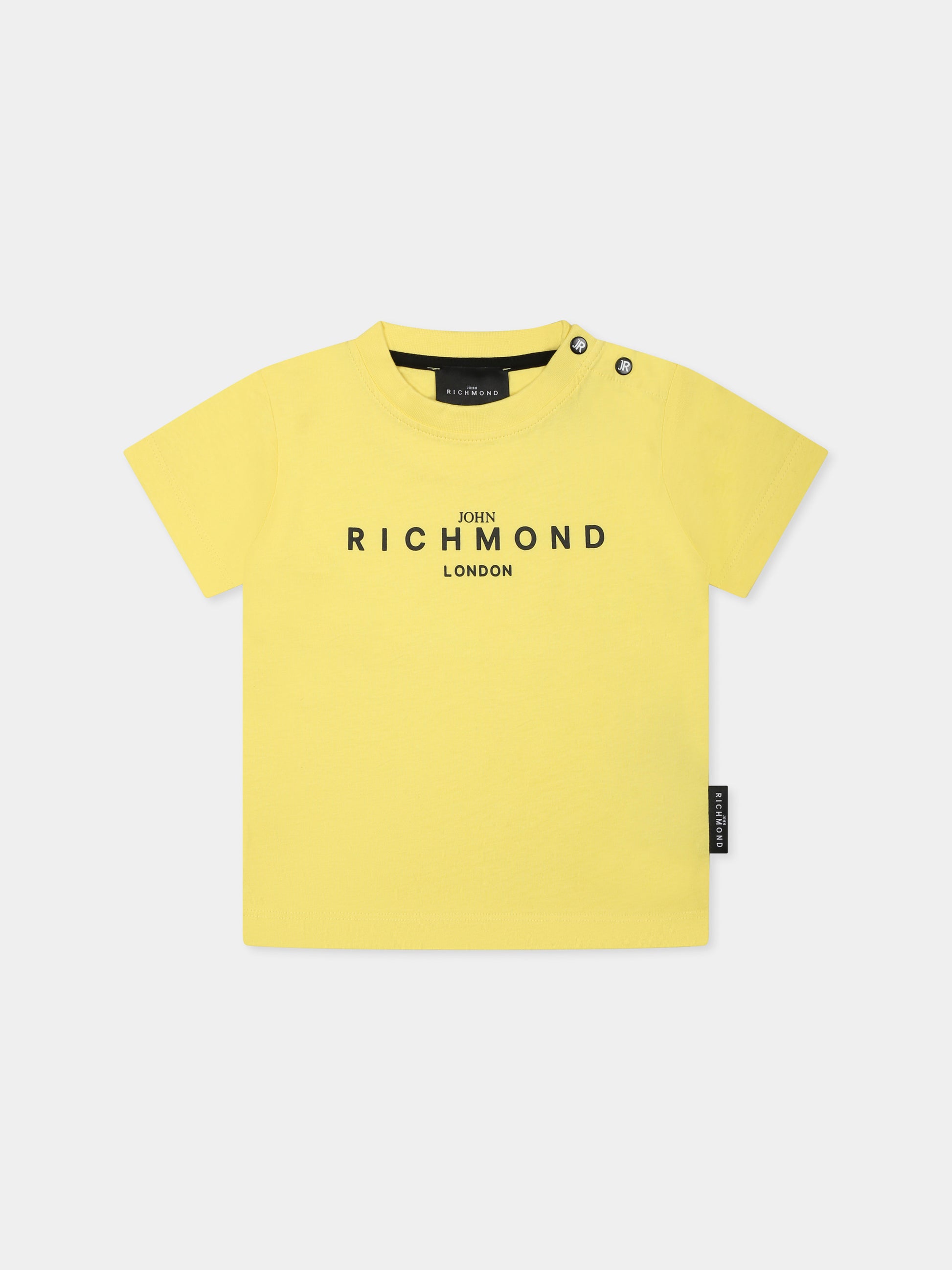 T-shirt gialla per neonato con logo,Richmond,RIP25014TS YELLOW