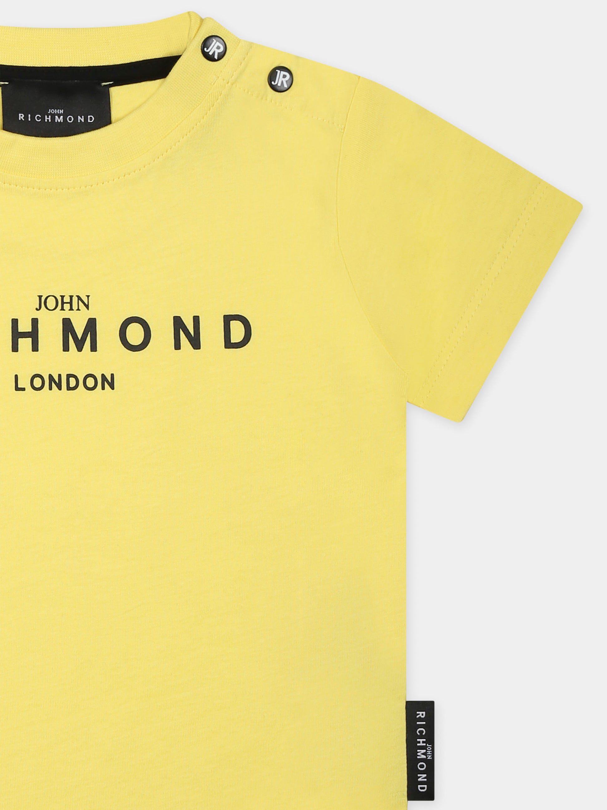 T-shirt gialla per neonato con logo,Richmond,RIP25014TS YELLOW