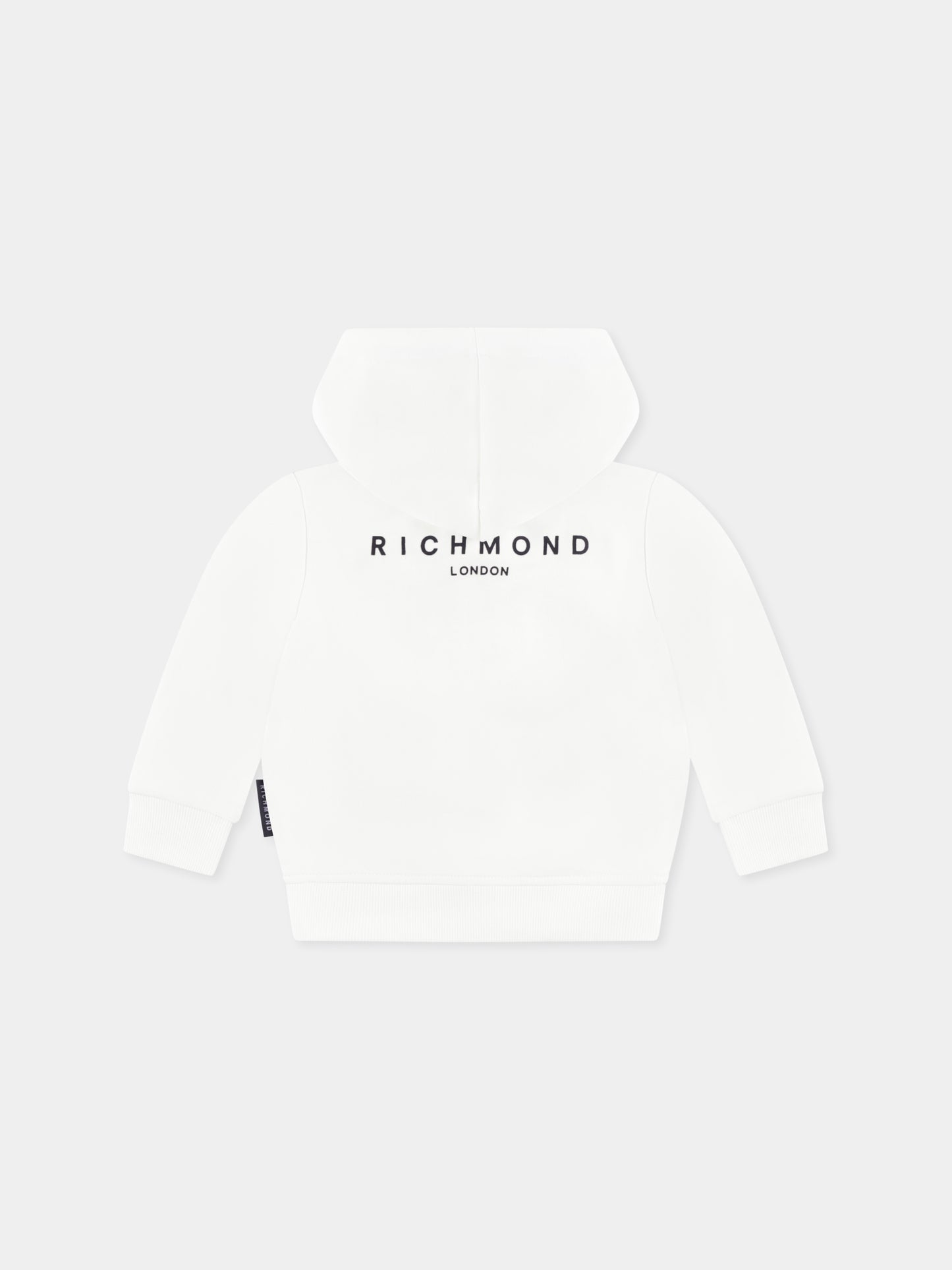 Felpa bianca per neonato con logo,Richmond,RIP25015FE WHITE