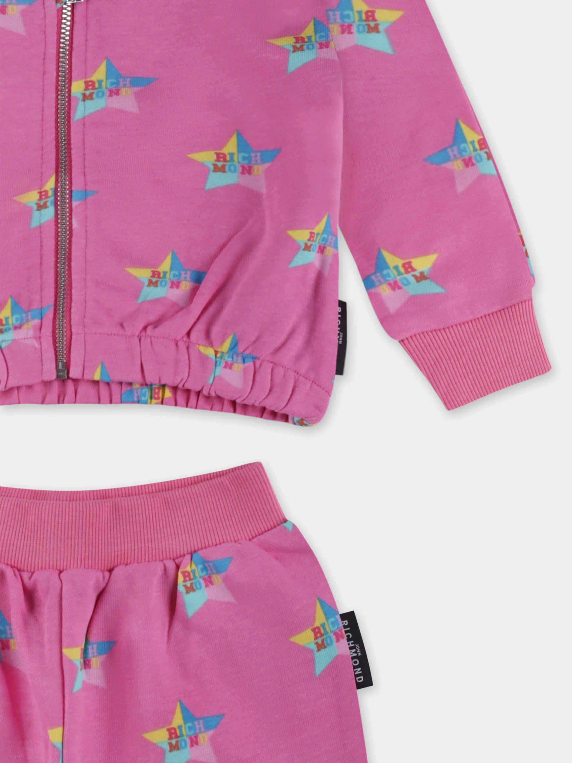 Completo rosa per neonata con stelle all over,Richmond,RIP25028CF RICHMOND STAR BARBIE