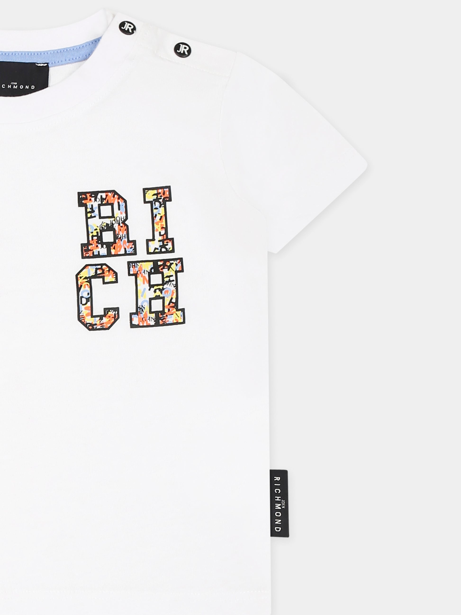 Completo bianco per neonato con logo,Richmond,RIP25050CJ WHITE