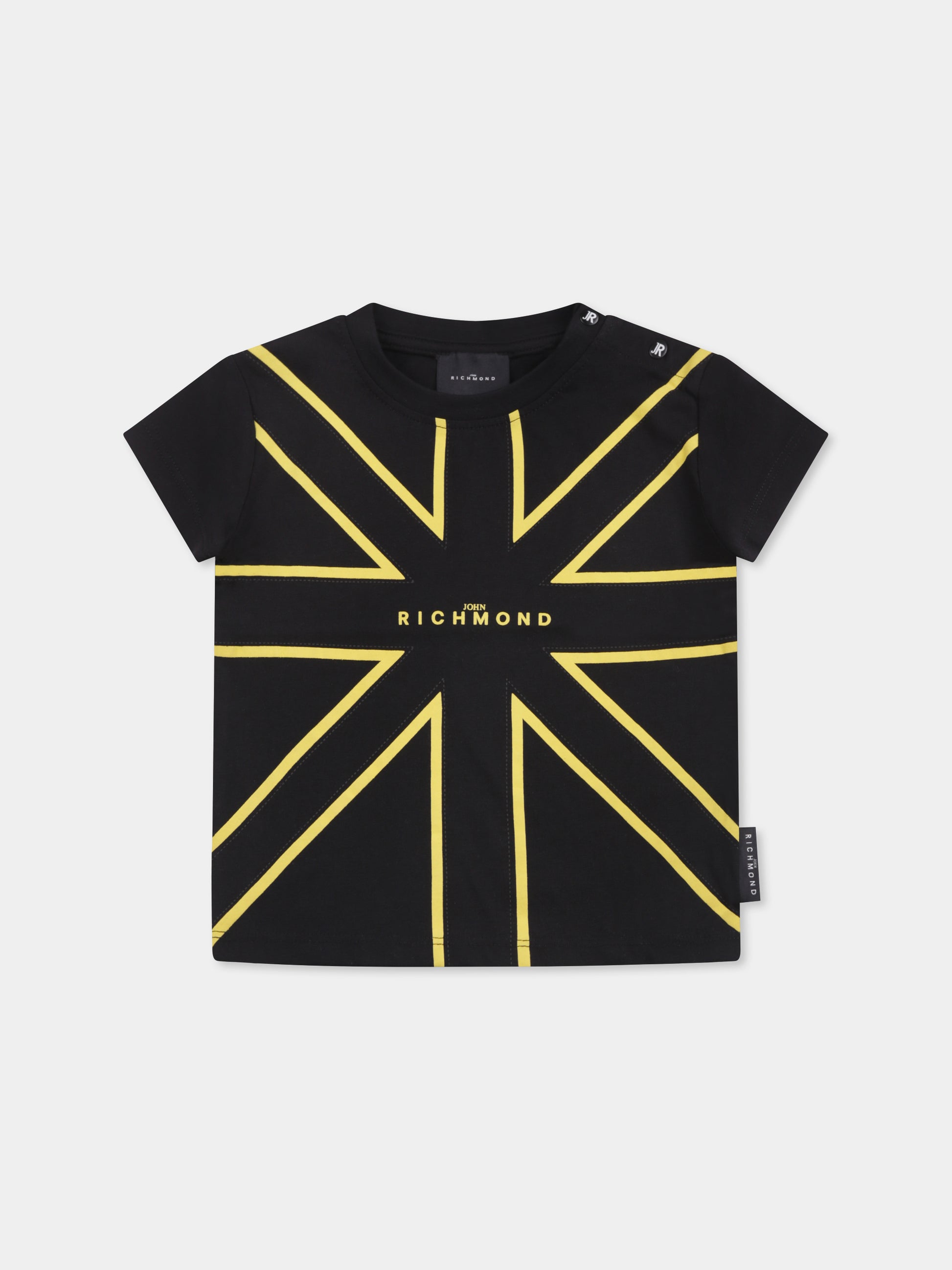 T-shirt nera per neonato con logo,Richmond,RIP25077TS BLACK