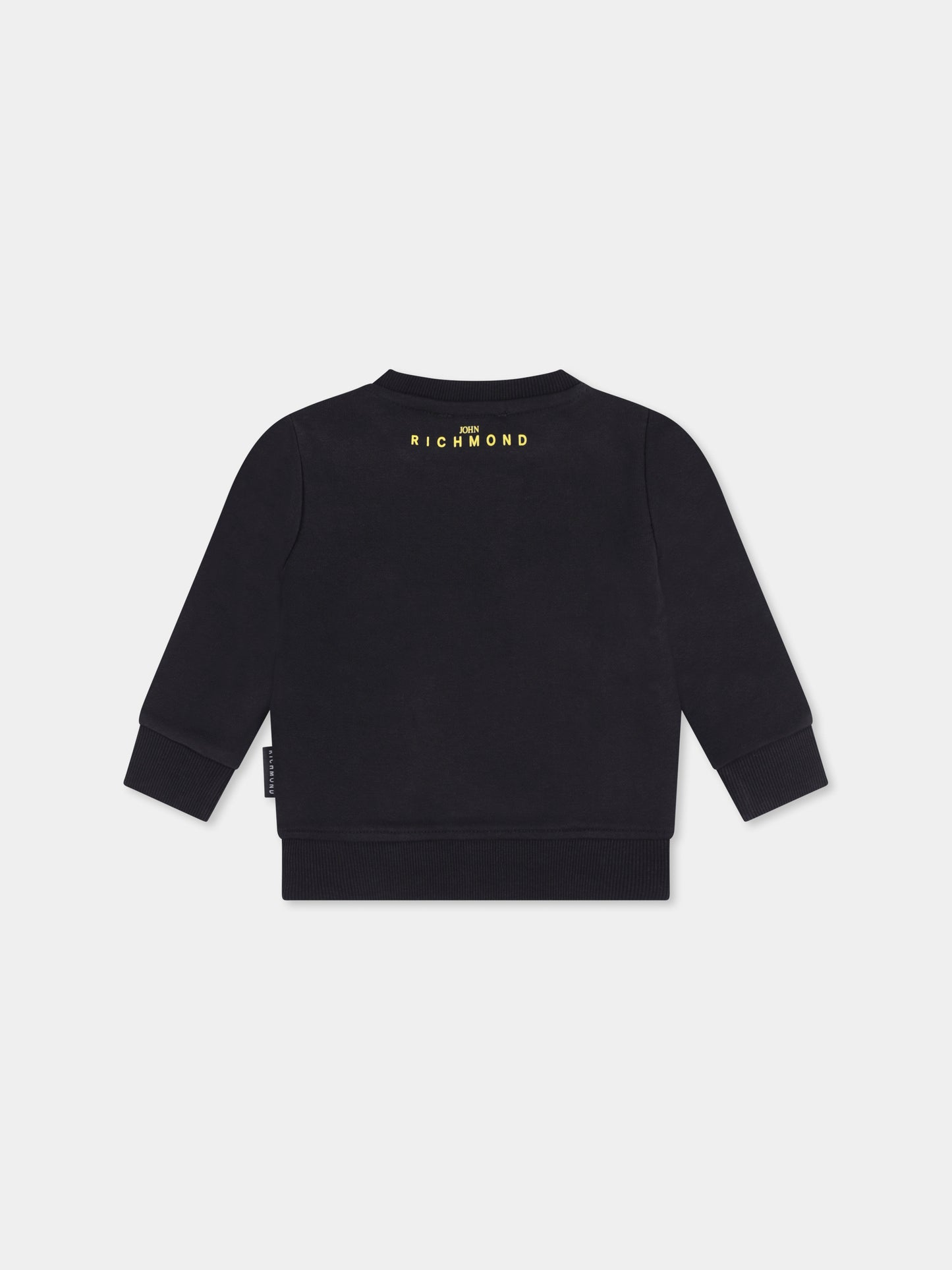 Felpa nera per neonato con logo,Richmond,RIP25078FE BLACK